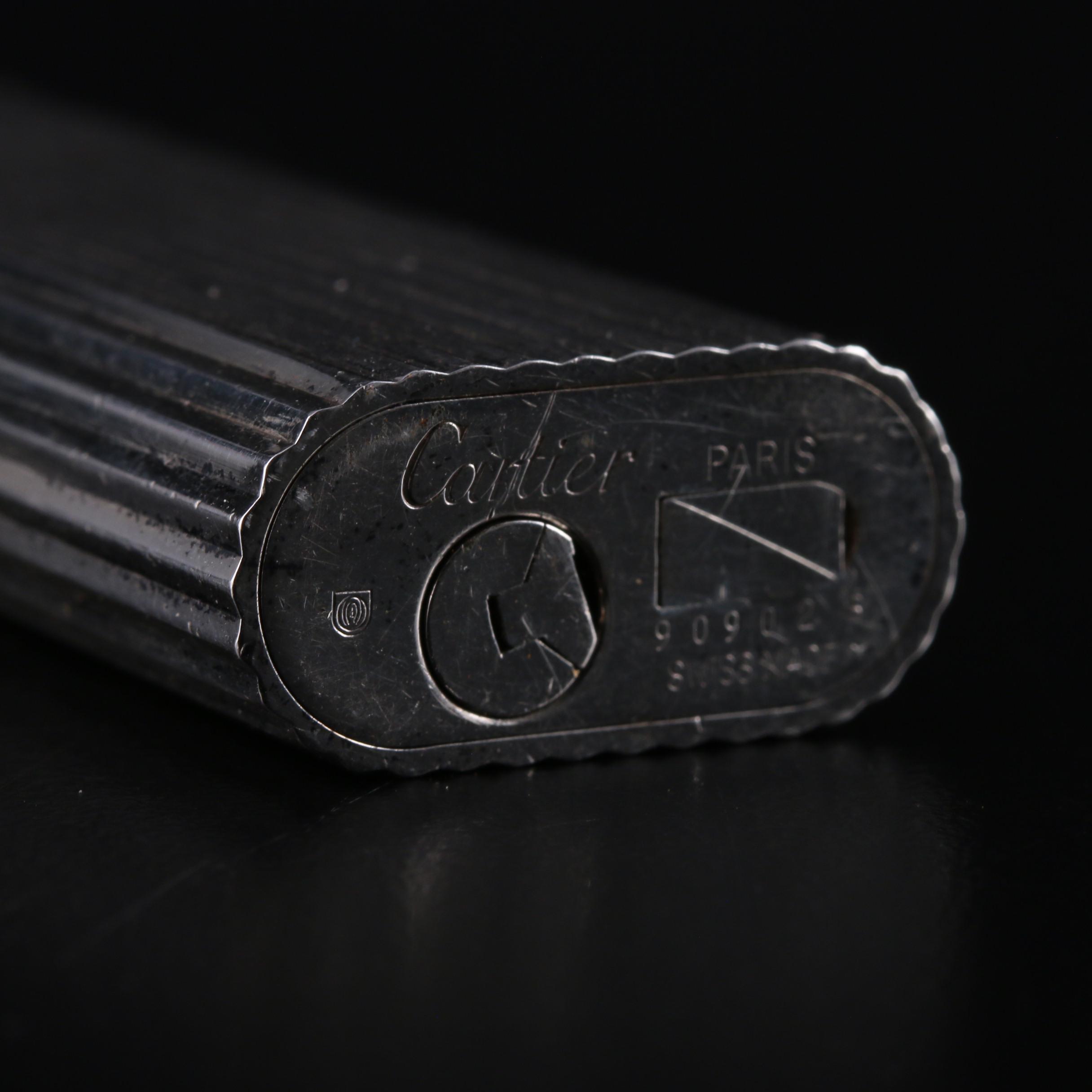 Cartier Silver Plate Lighter, Mid to Late 20th Century