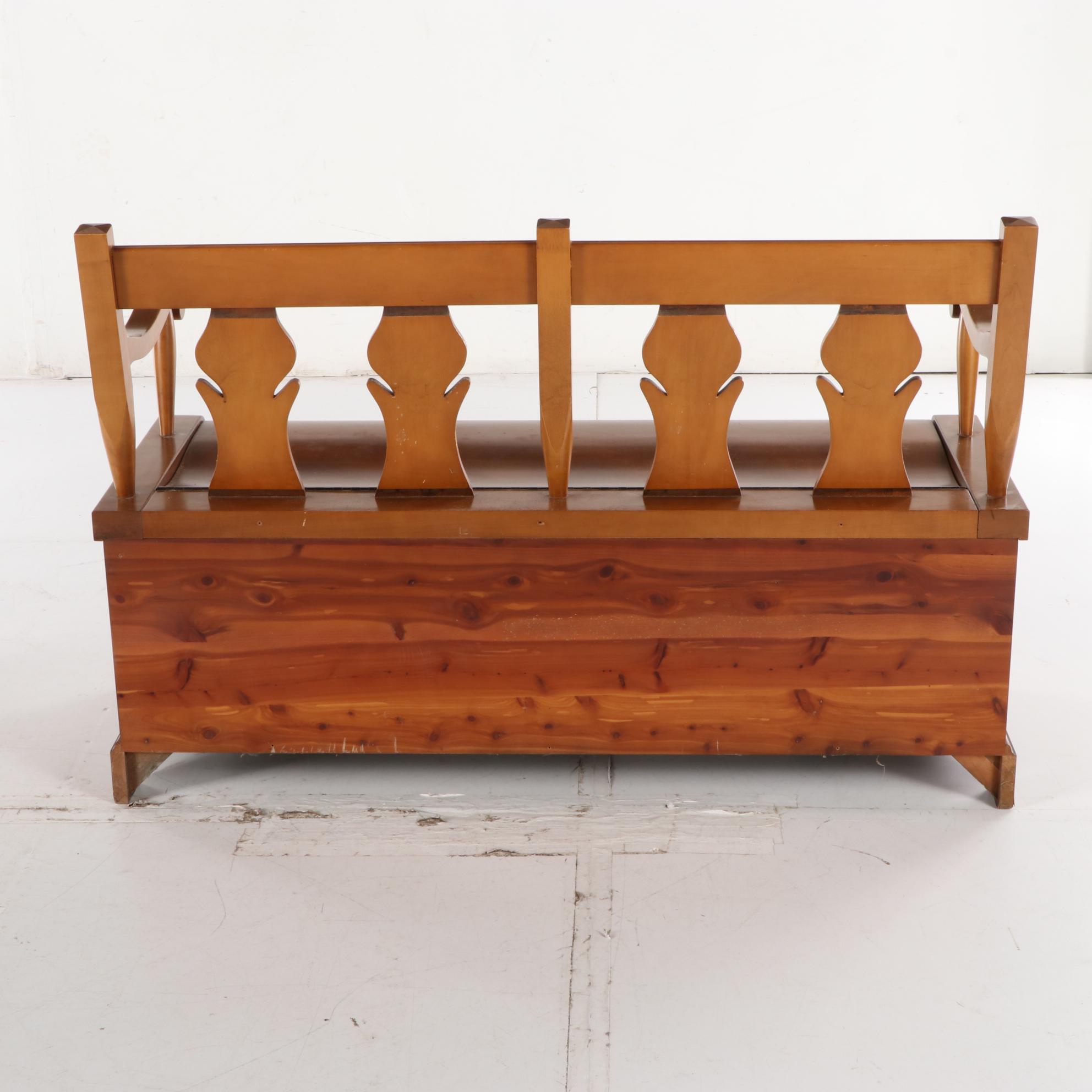 Lane Storage Bench with Cedar Interior, Late 20th Century