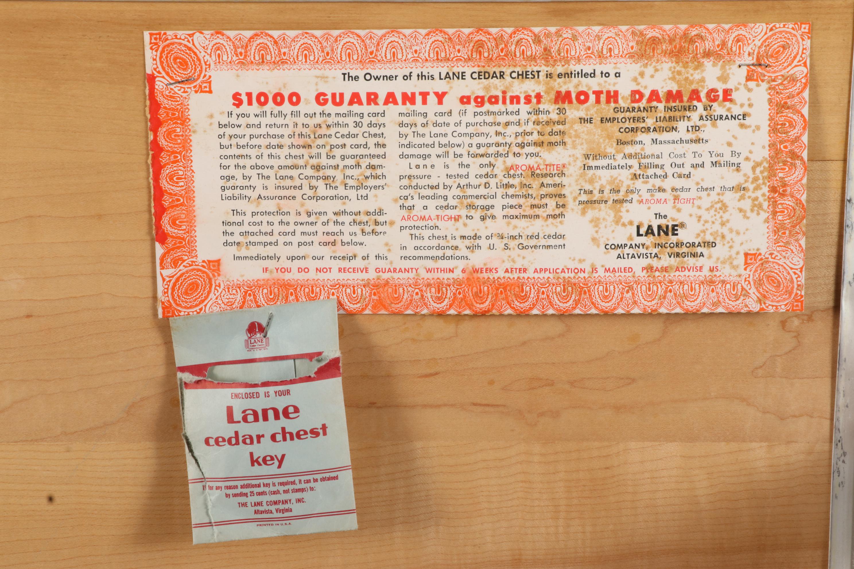 Lane Storage Bench with Cedar Interior, Late 20th Century