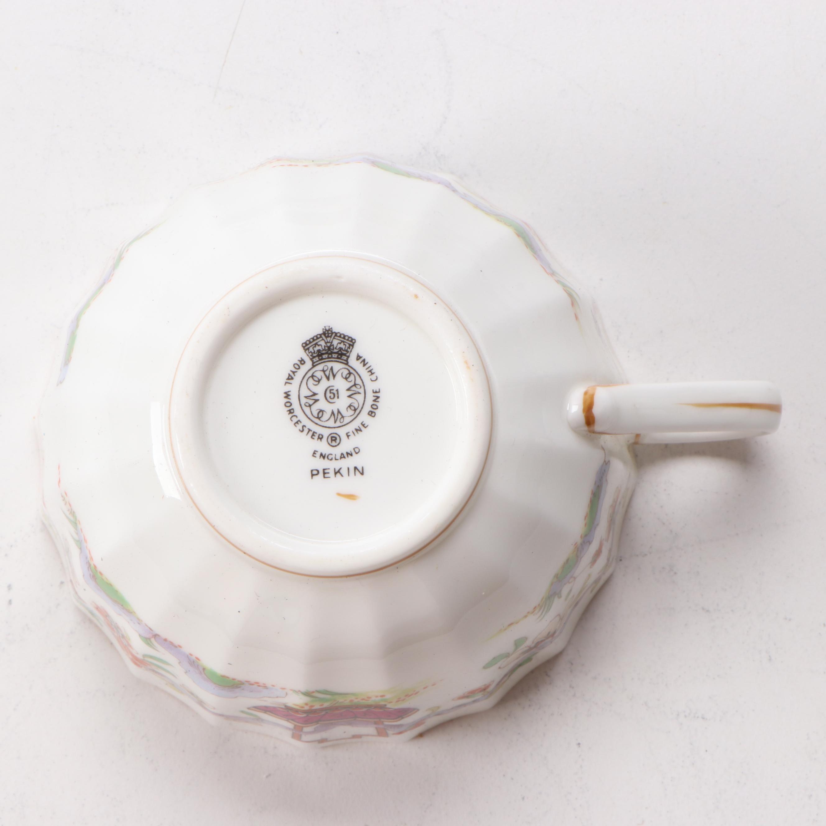 Royal Worcester "Pekin" Bone China Dinnerware