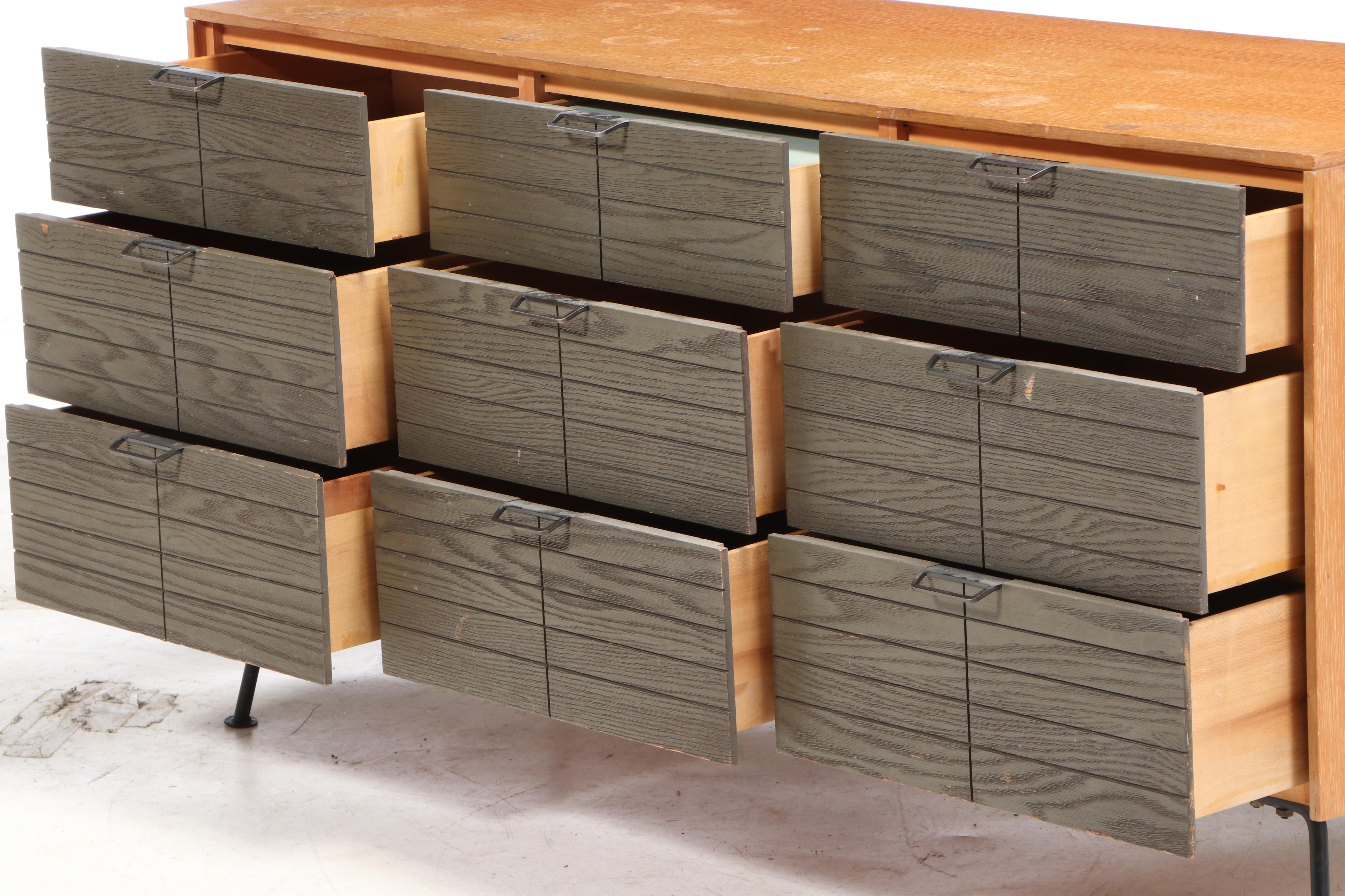 Raymond Loewy for Mengel Mid Century Modern Oak and Blonde Wood Dresser