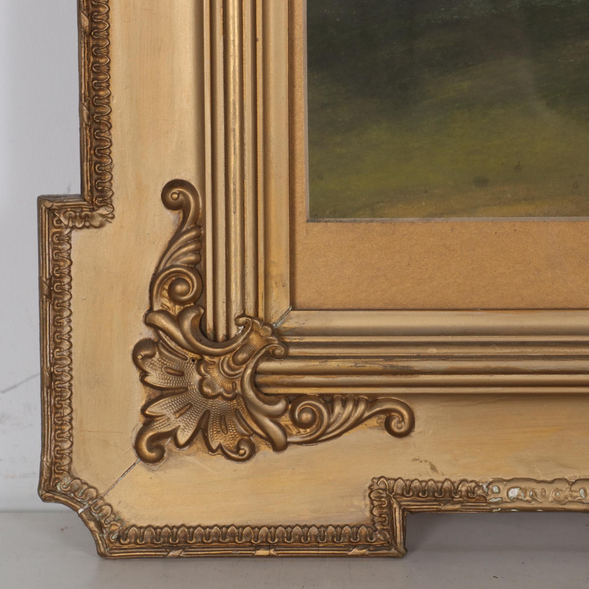 Landscape Pastel Drawing of Mountain Lake