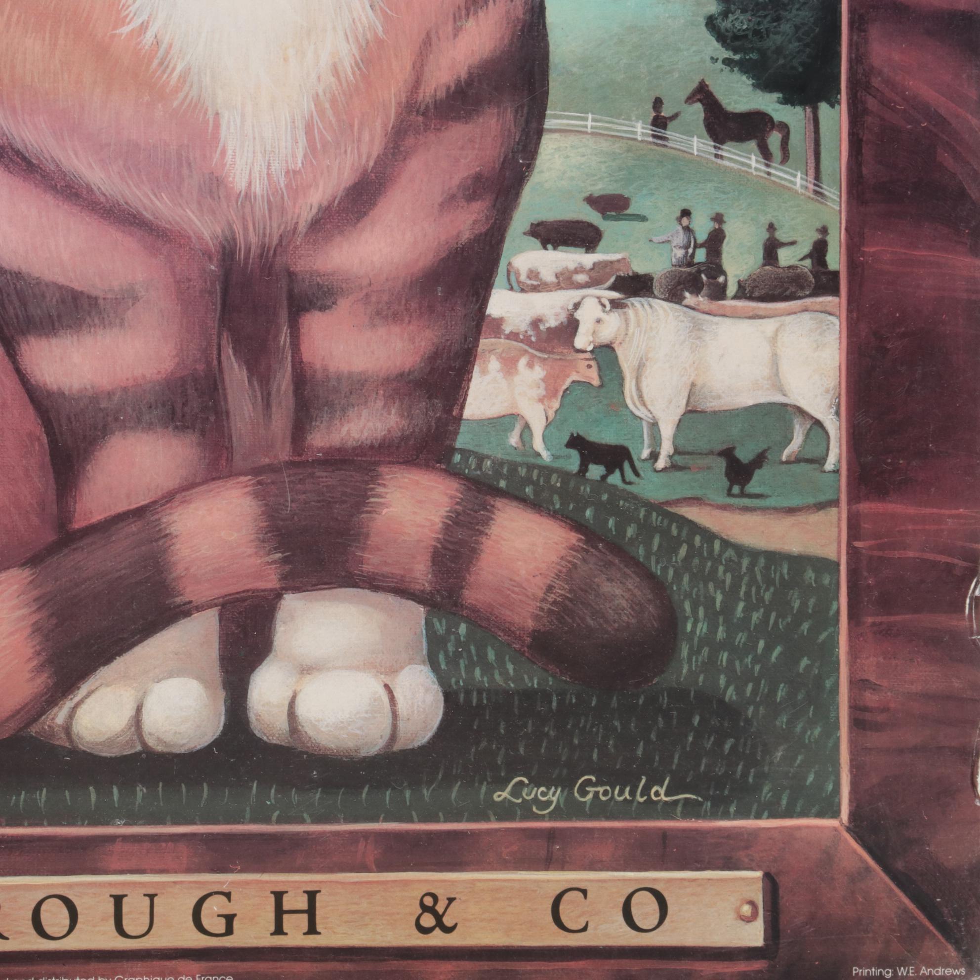 Offset Lithograph Poster after Lucy Gould "Catnip," circa 2000