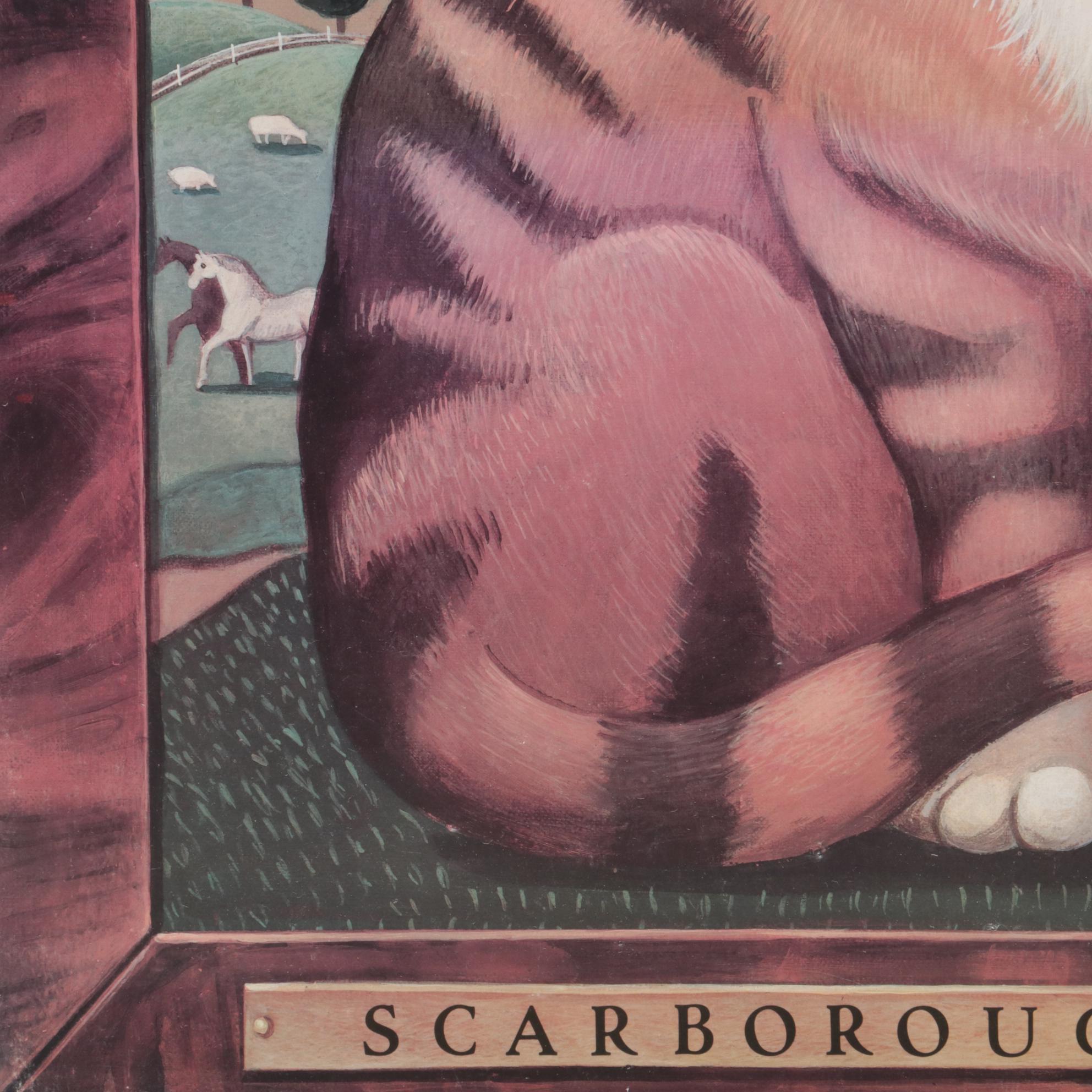 Offset Lithograph Poster after Lucy Gould "Catnip," circa 2000