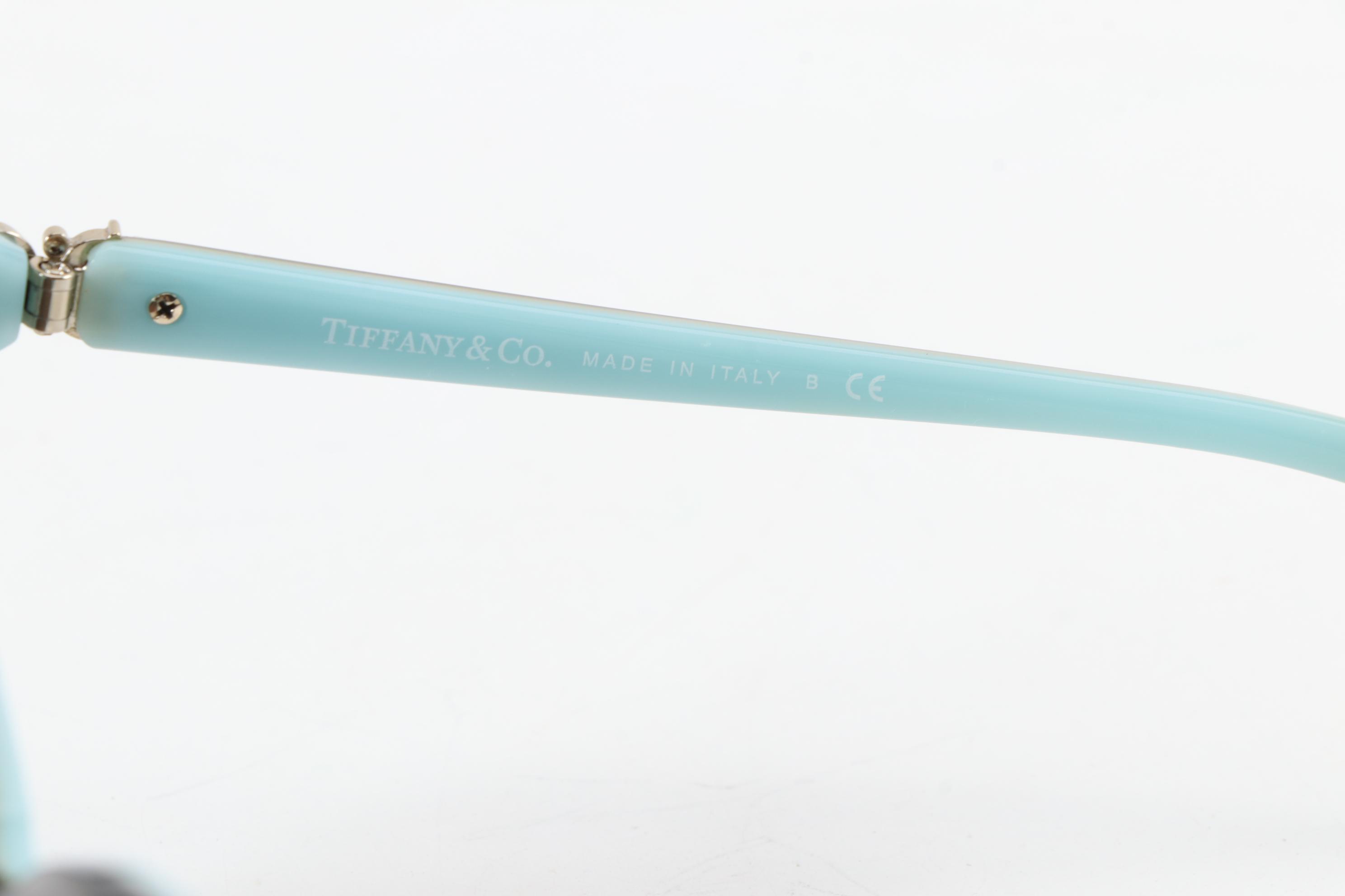 Tiffany & Co. "TF 4098-B" Tortoise and Butterfly Rhinestone Sunglasses