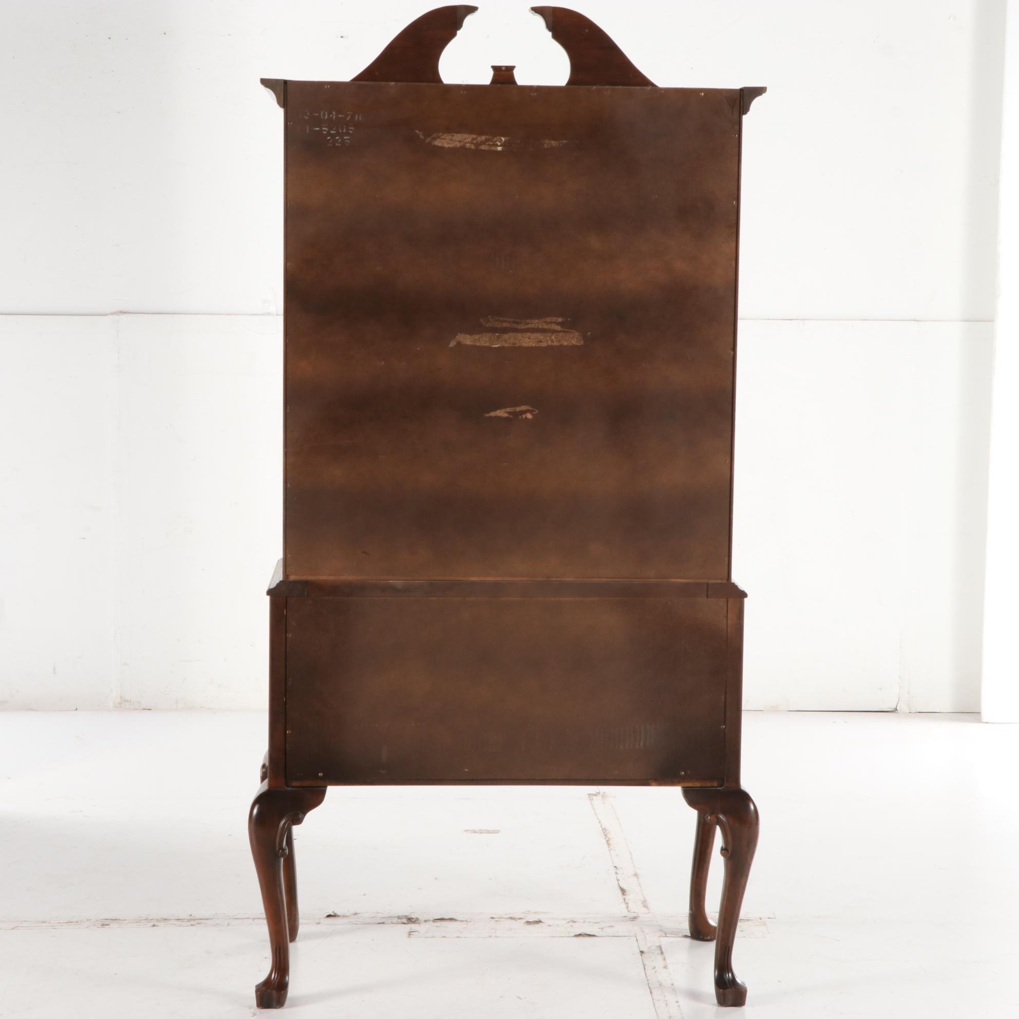 Ethan Allen Queen Anne Style Cherrywood Highboy, Late 20th Century