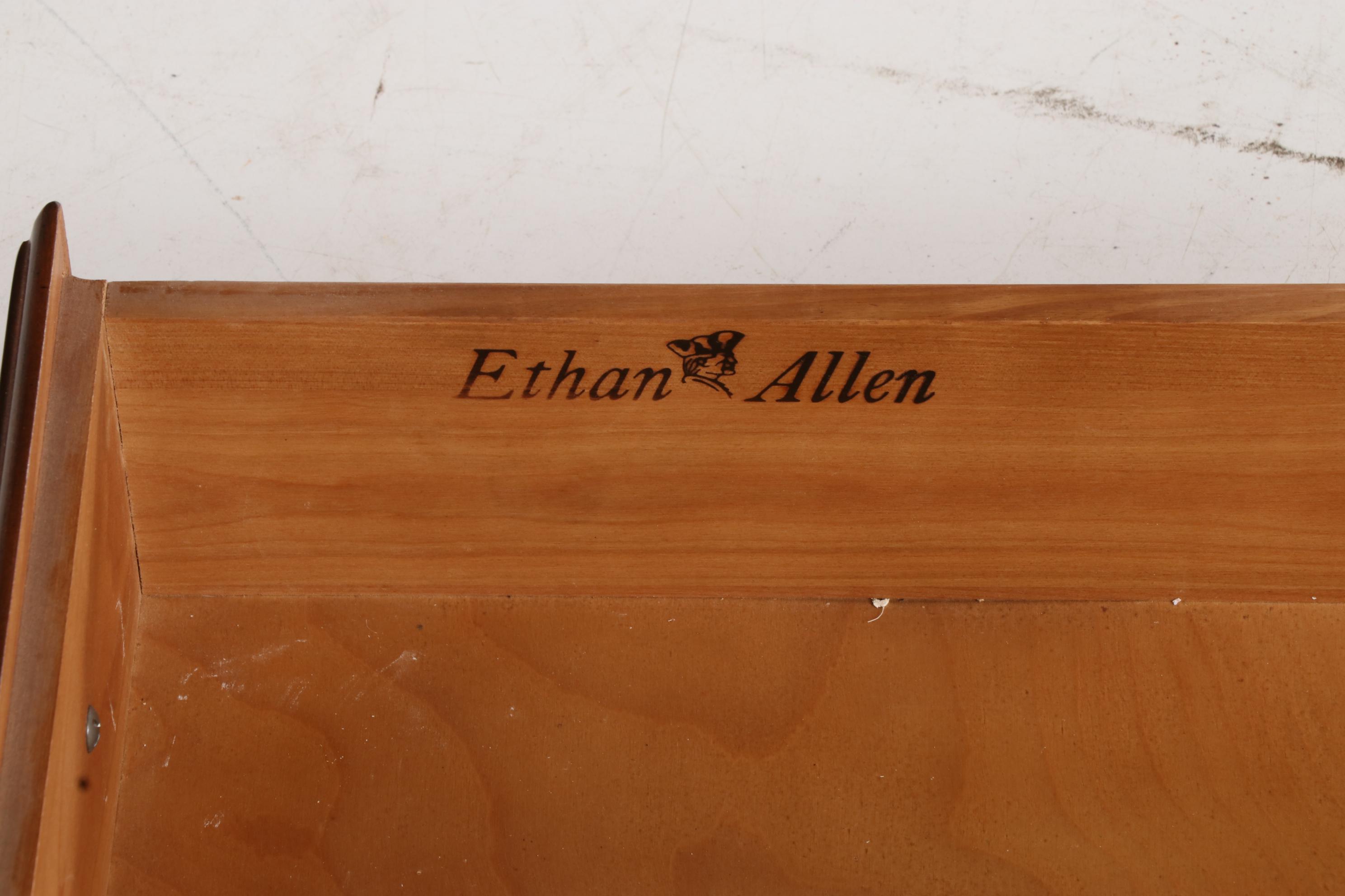 Ethan Allen Queen Anne Style Cherrywood Highboy, Late 20th Century