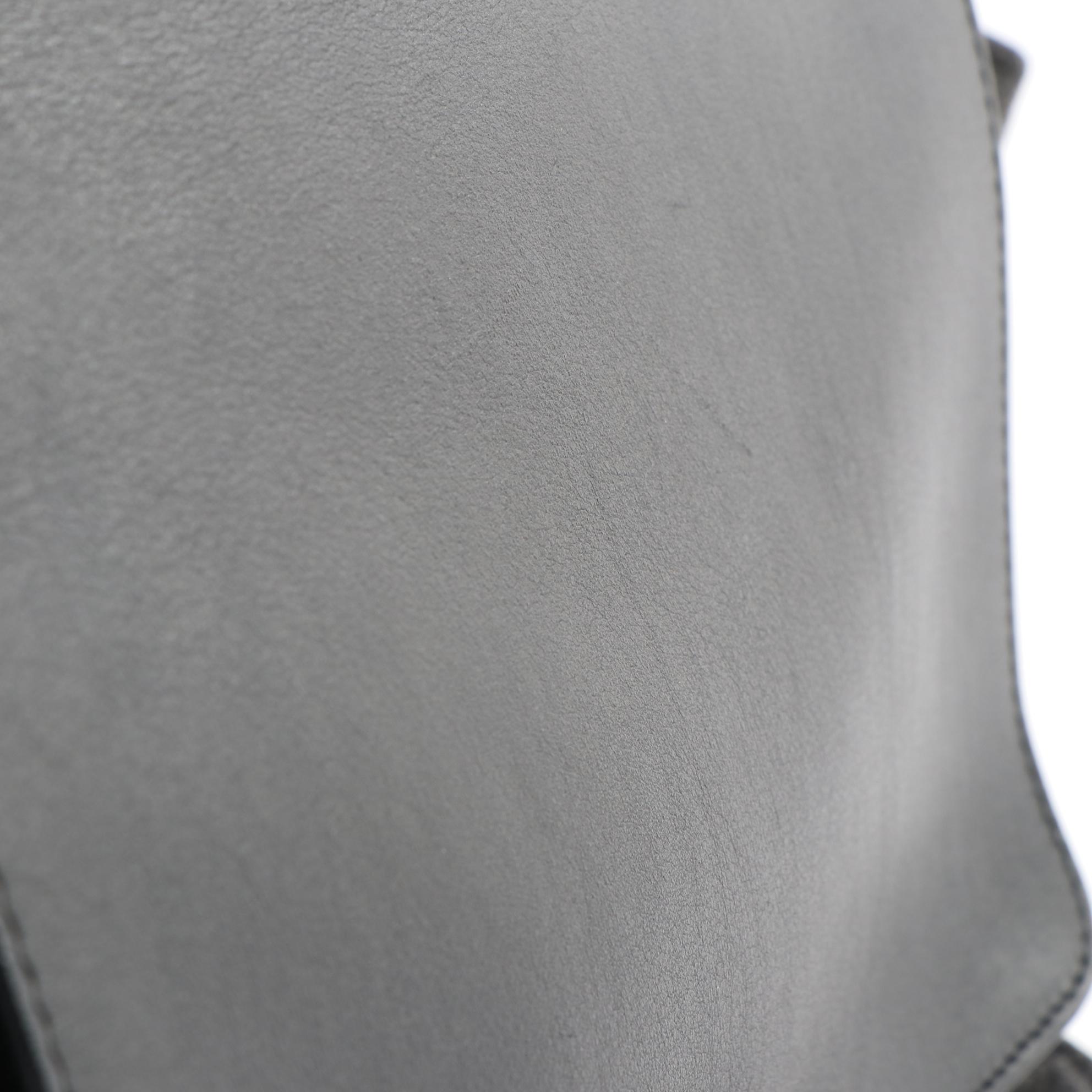 Céline Trapeze Bag in Heather Gray and Black Leather