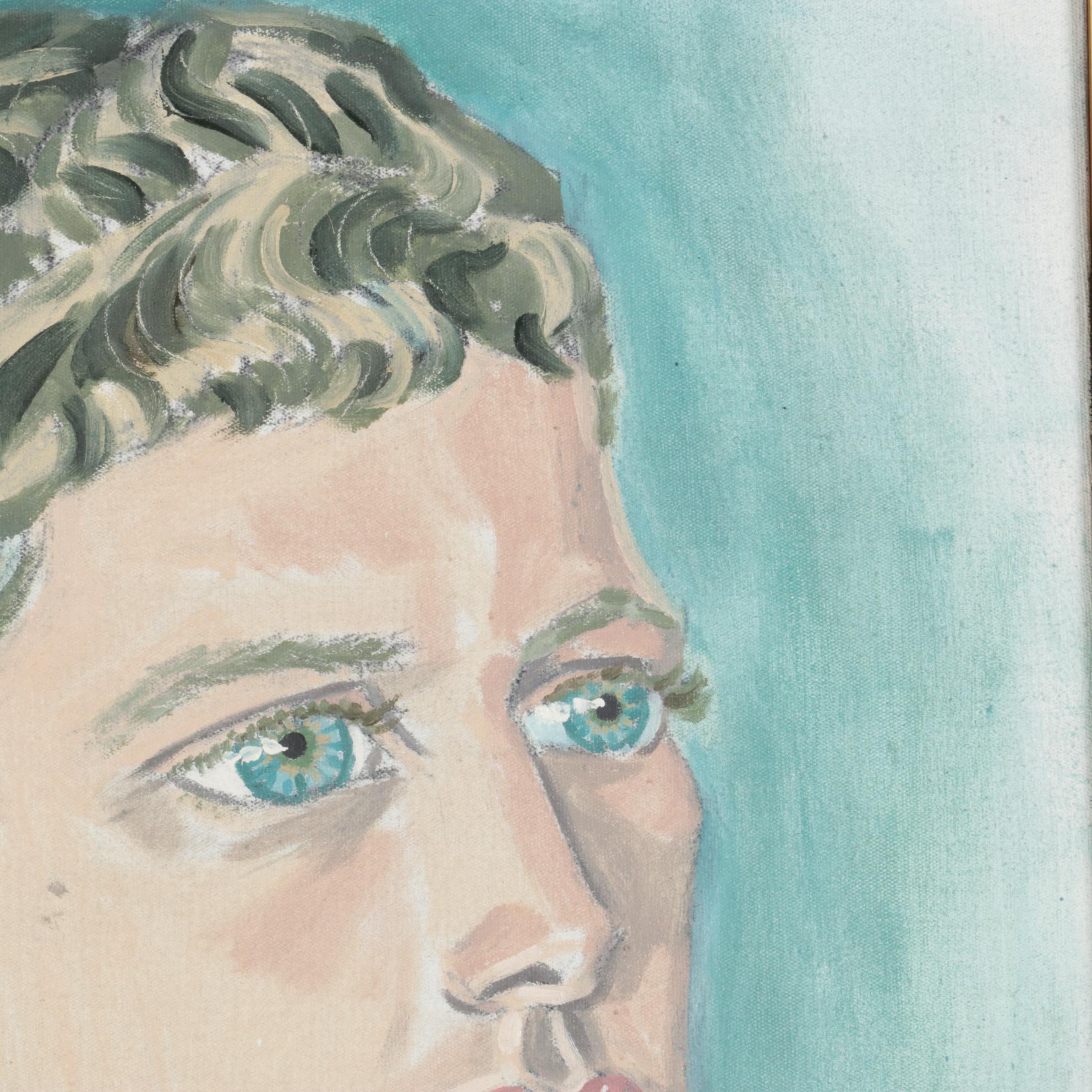 David Marshall Campbell Portrait Oil Painting "Hugh," 1964