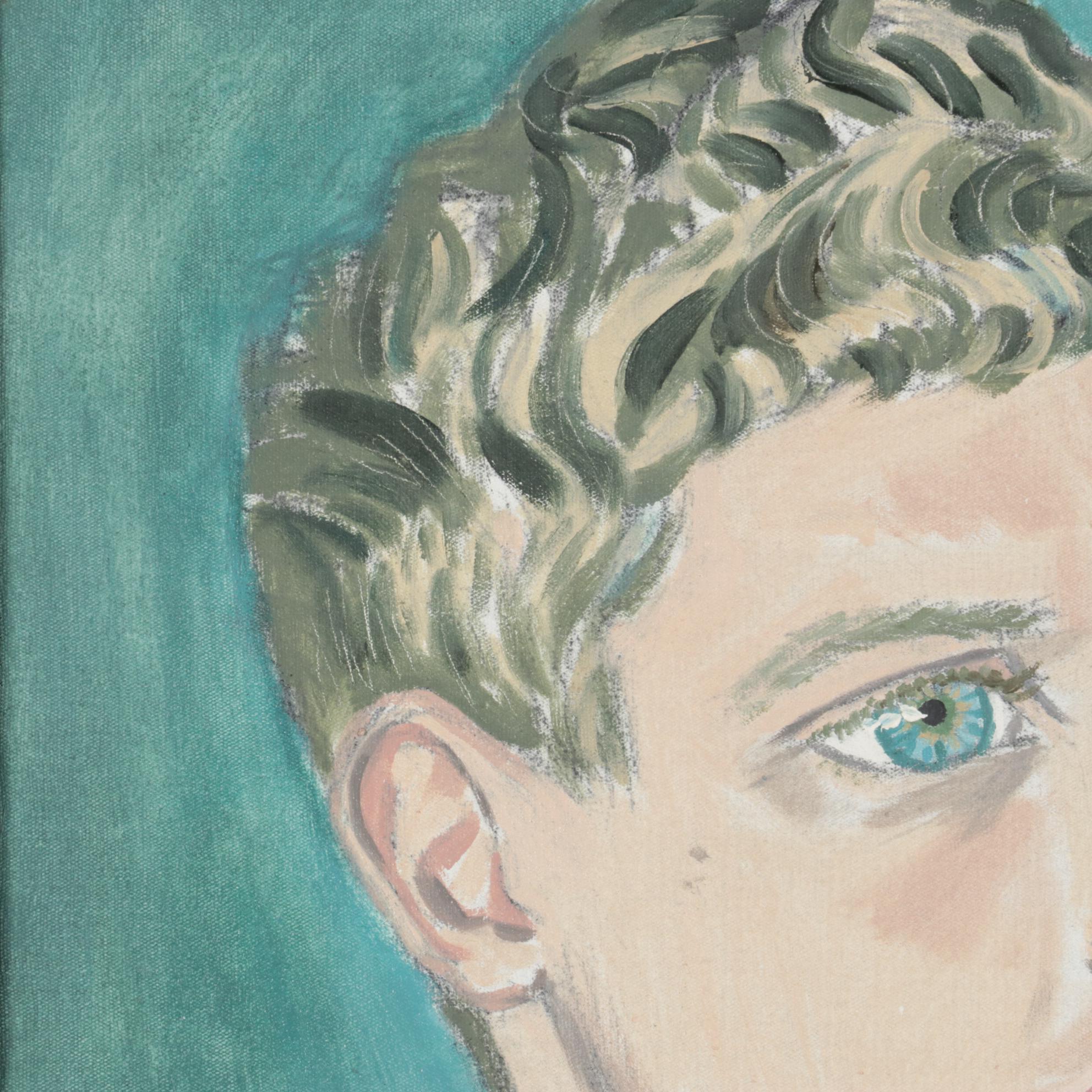 David Marshall Campbell Portrait Oil Painting "Hugh," 1964