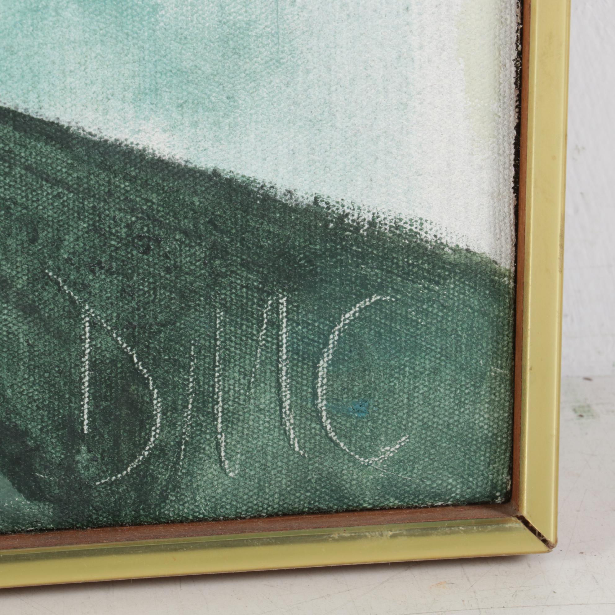 David Marshall Campbell Portrait Oil Painting "Hugh," 1964