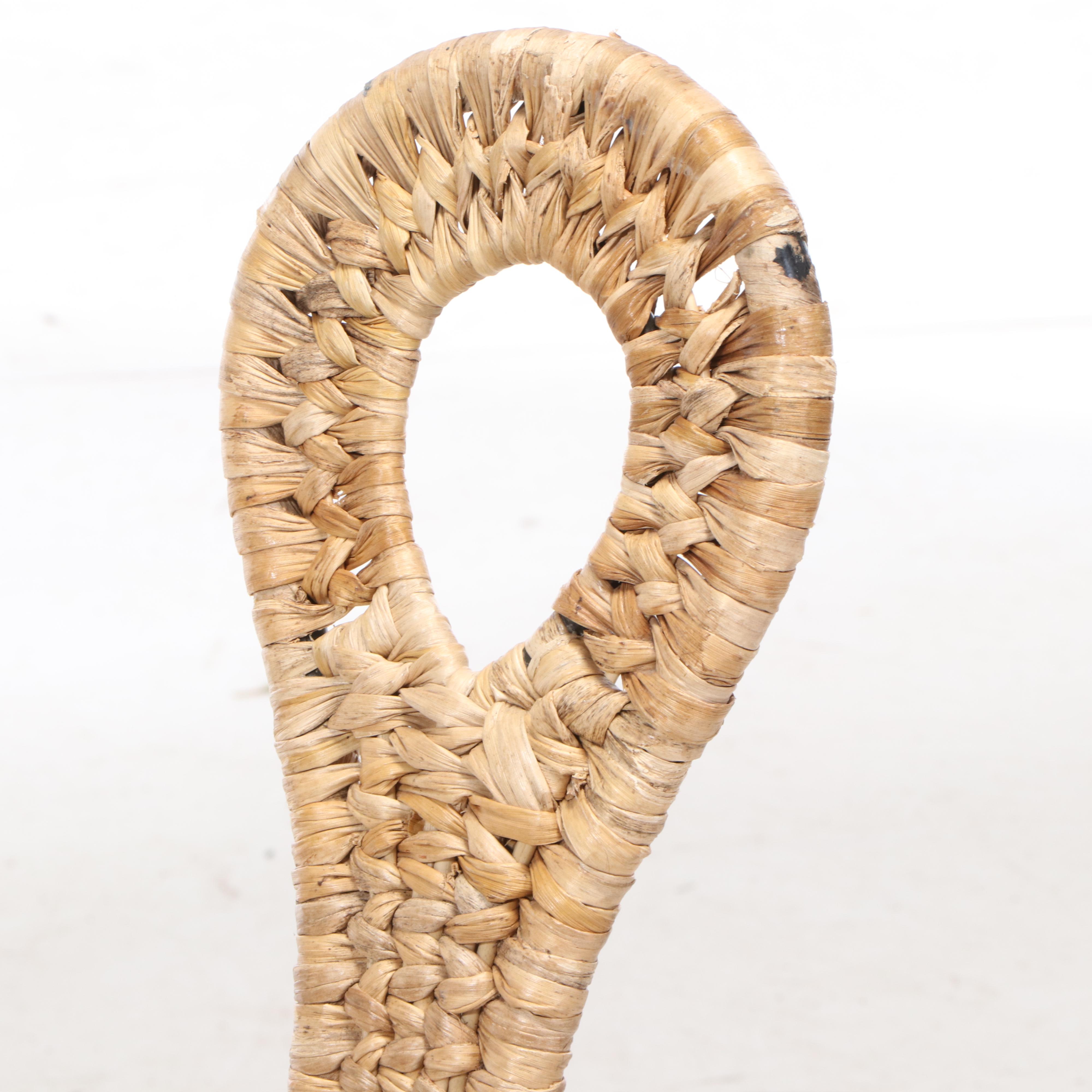 Maria Vinka for IKEA "PS GULLHOLMEN" Woven Banana Leaf and Steel Rocker