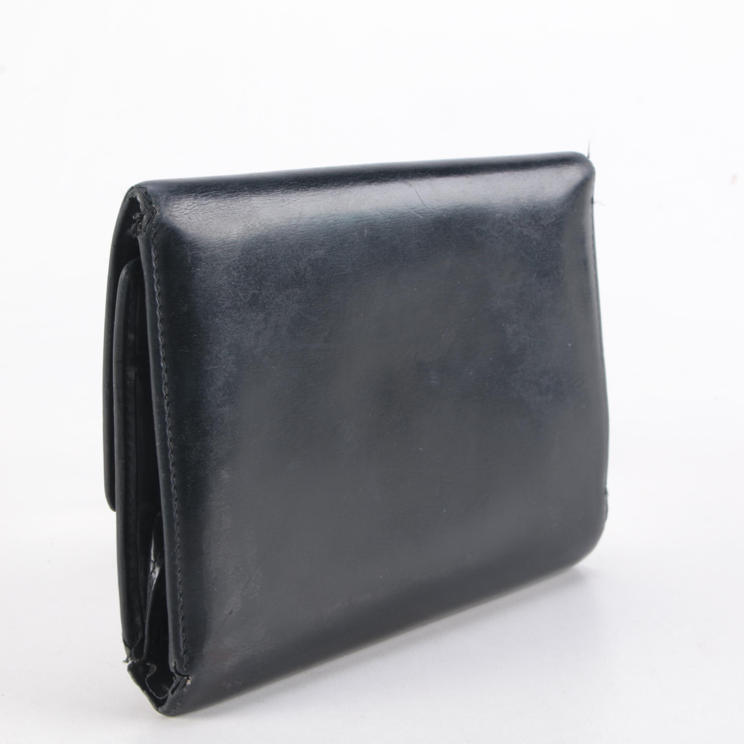 Cartier Panthère Tri-Fold Wallet in Black Glazed Leather