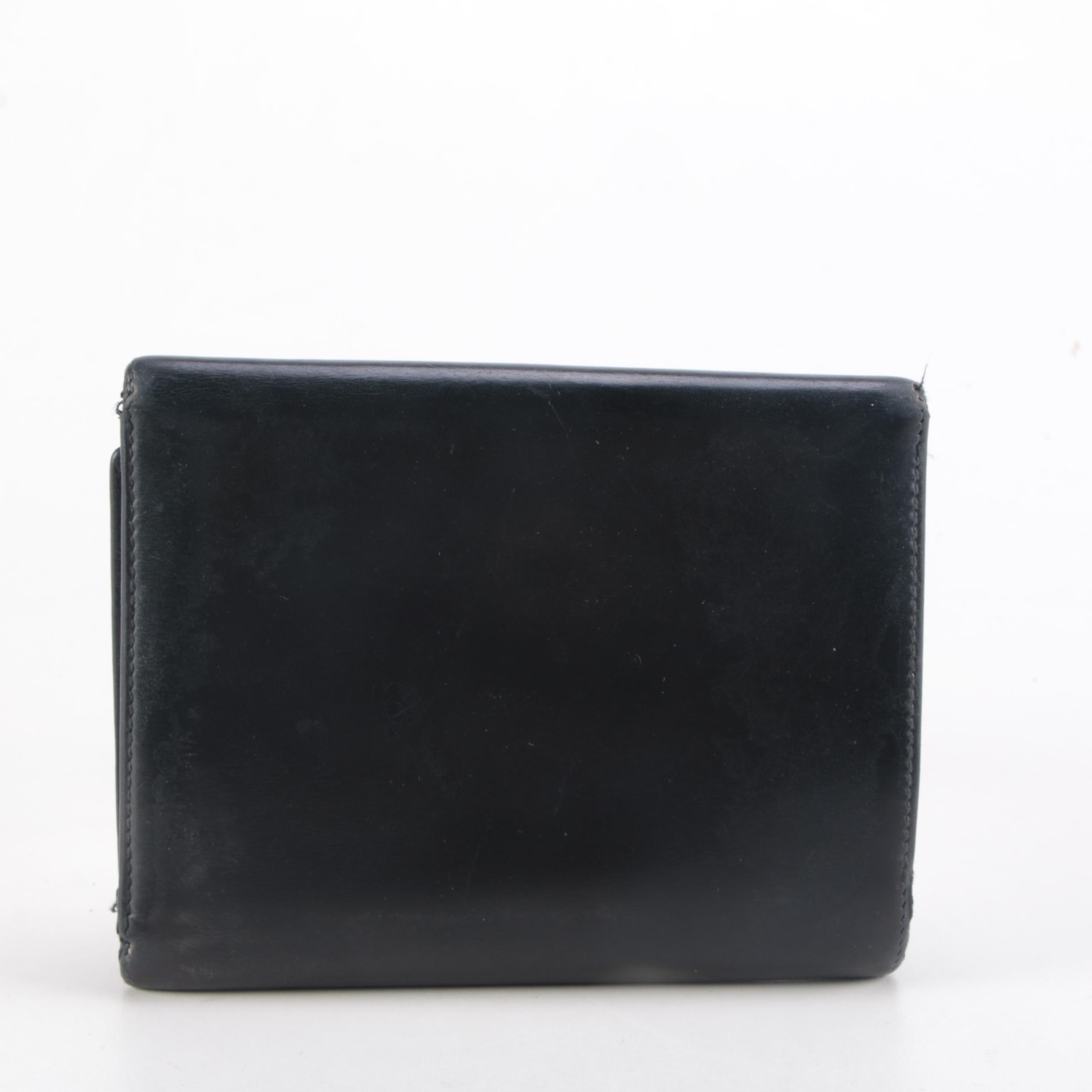 Cartier Panthère Tri-Fold Wallet in Black Glazed Leather