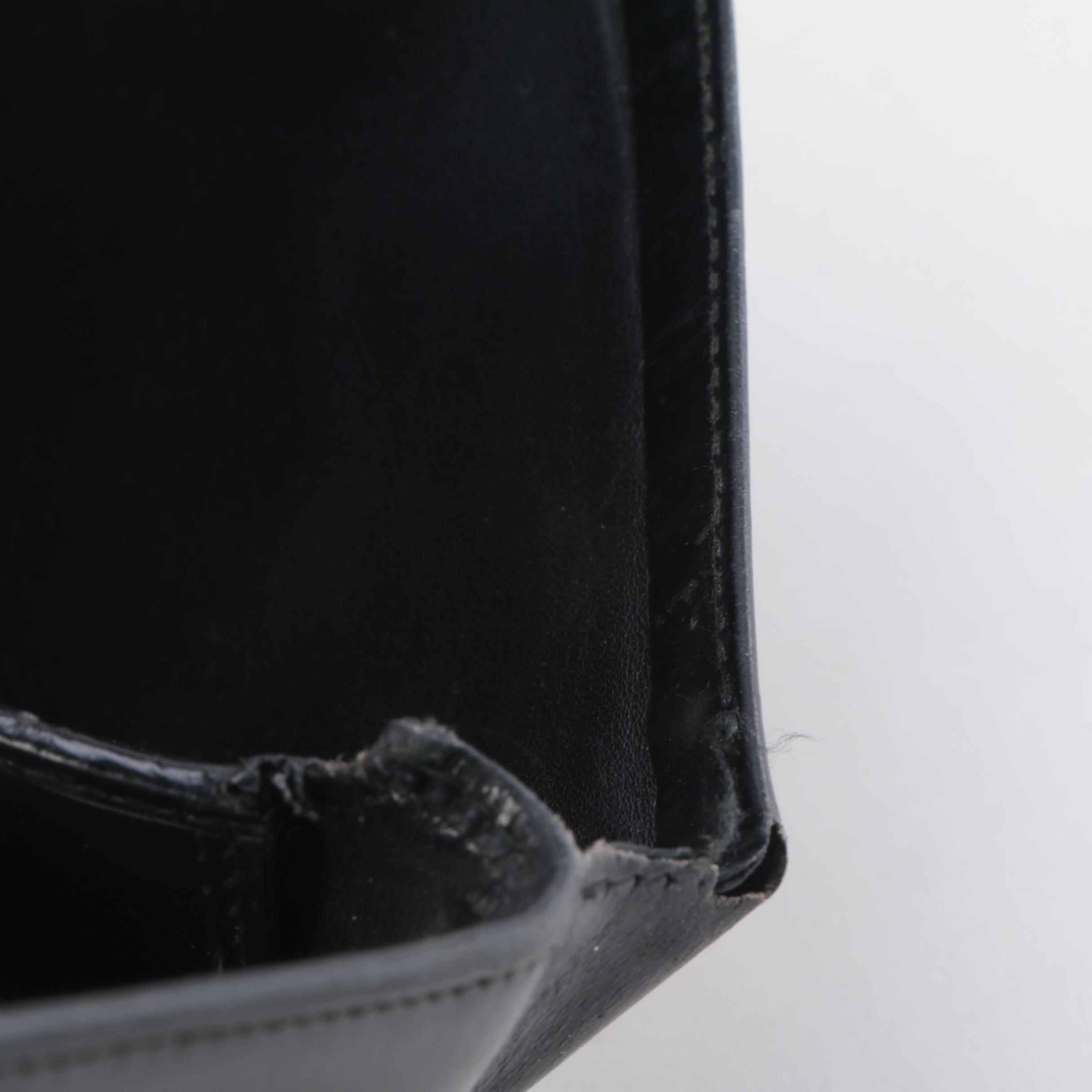 Cartier Panthère Tri-Fold Wallet in Black Glazed Leather