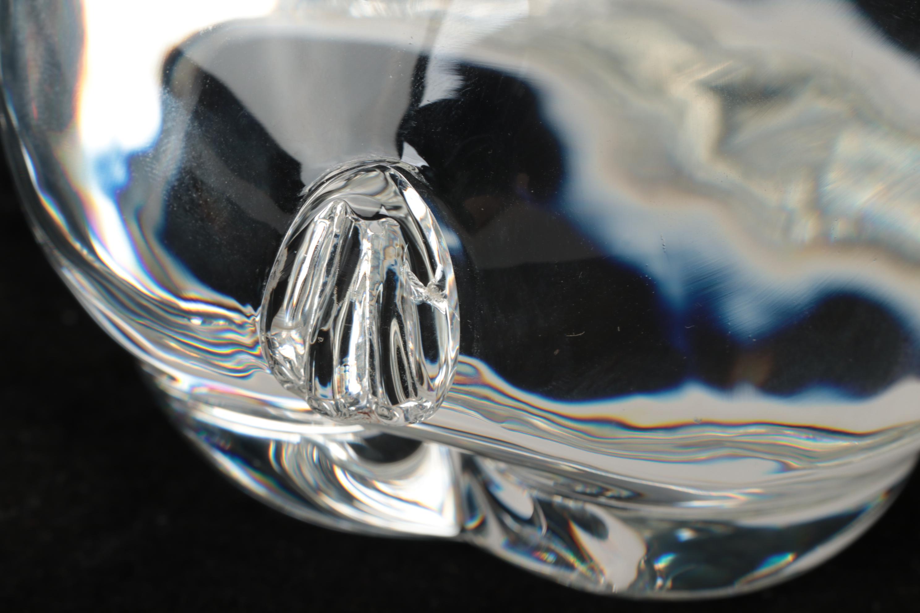 Steuben "Great Hippo" Art Glass Figurine Designed by George Thompson