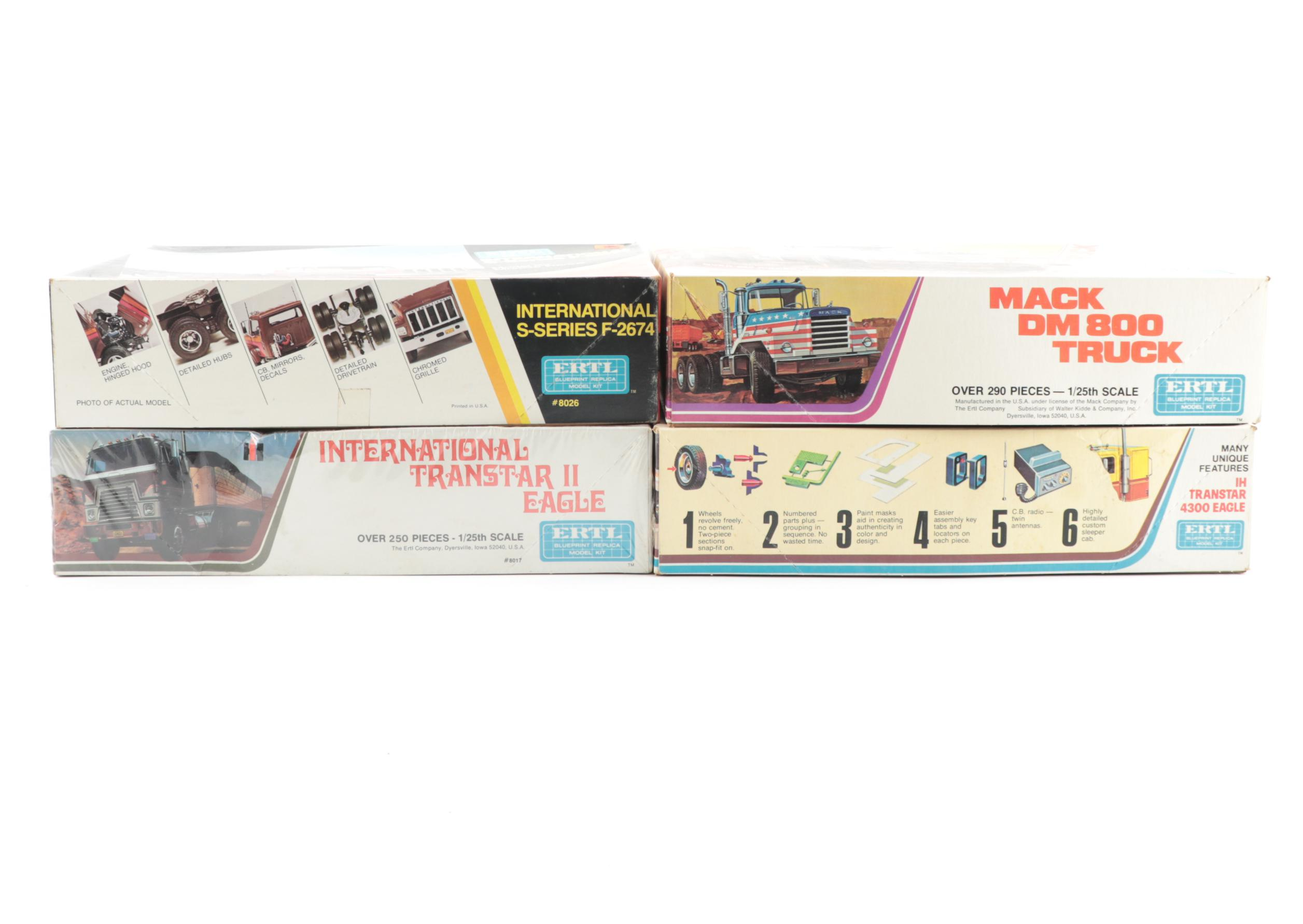 Ertl Mack DM 800 and International Truck Model Kits