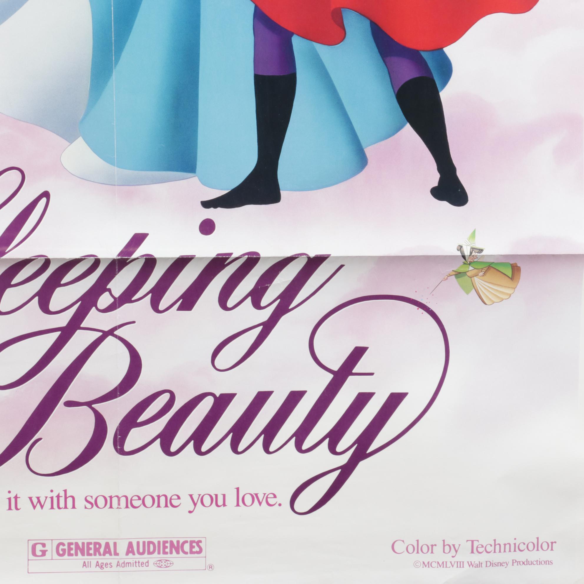 Disney's "Sleeping Beauty" Rerelease One Sheet Movie Poster
