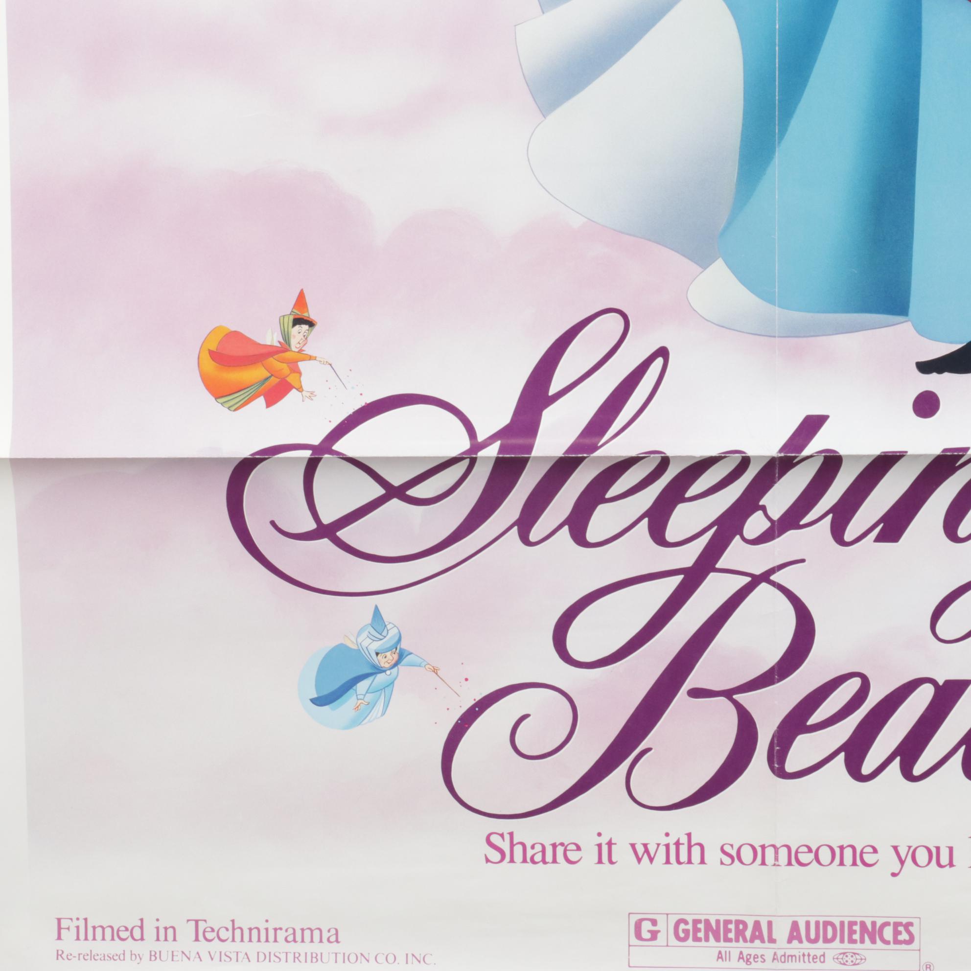 Disney's "Sleeping Beauty" Rerelease One Sheet Movie Poster