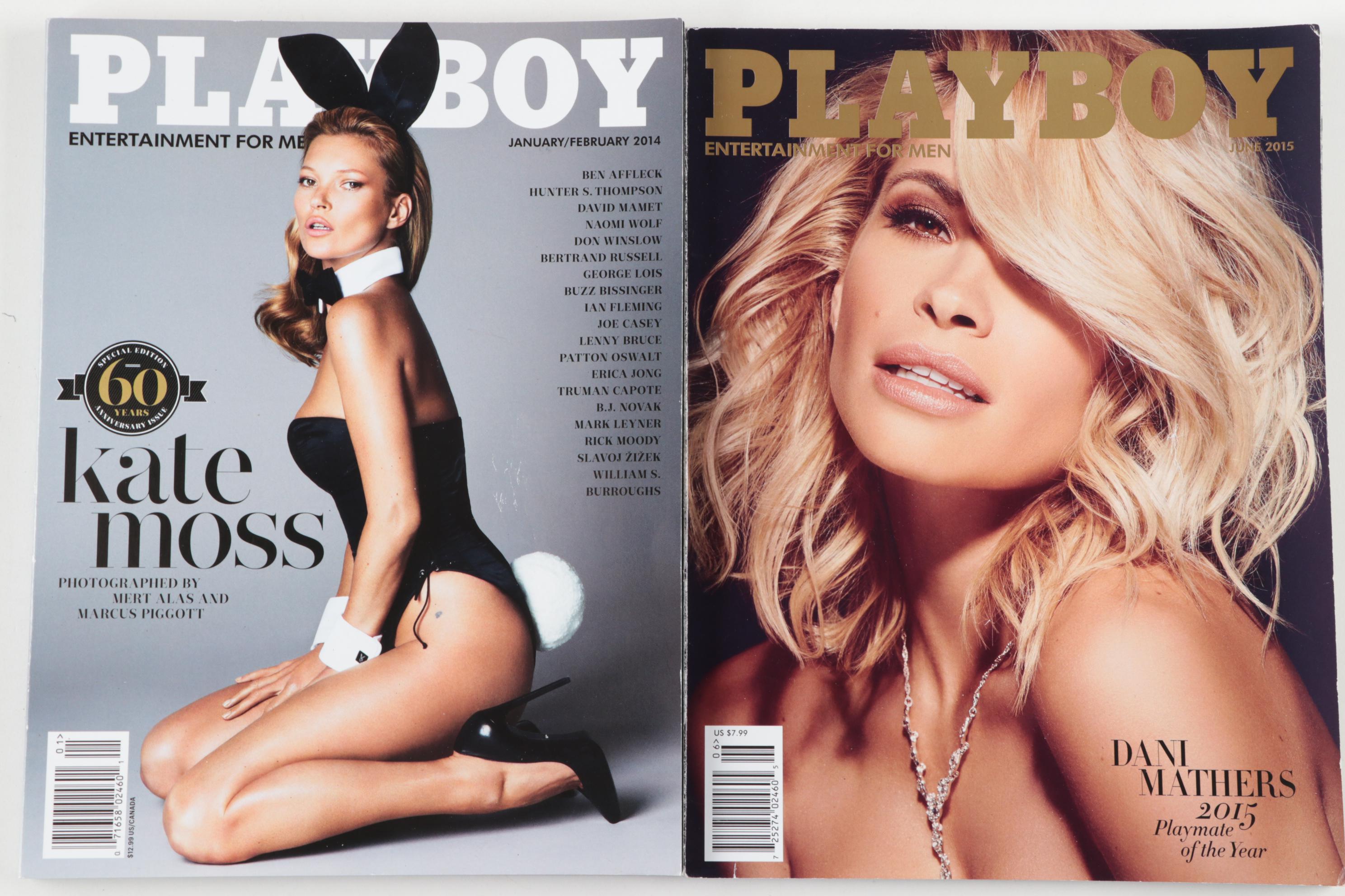 "Playboy" Magazines Including 60th Anniversary Kate Moss Issue and More