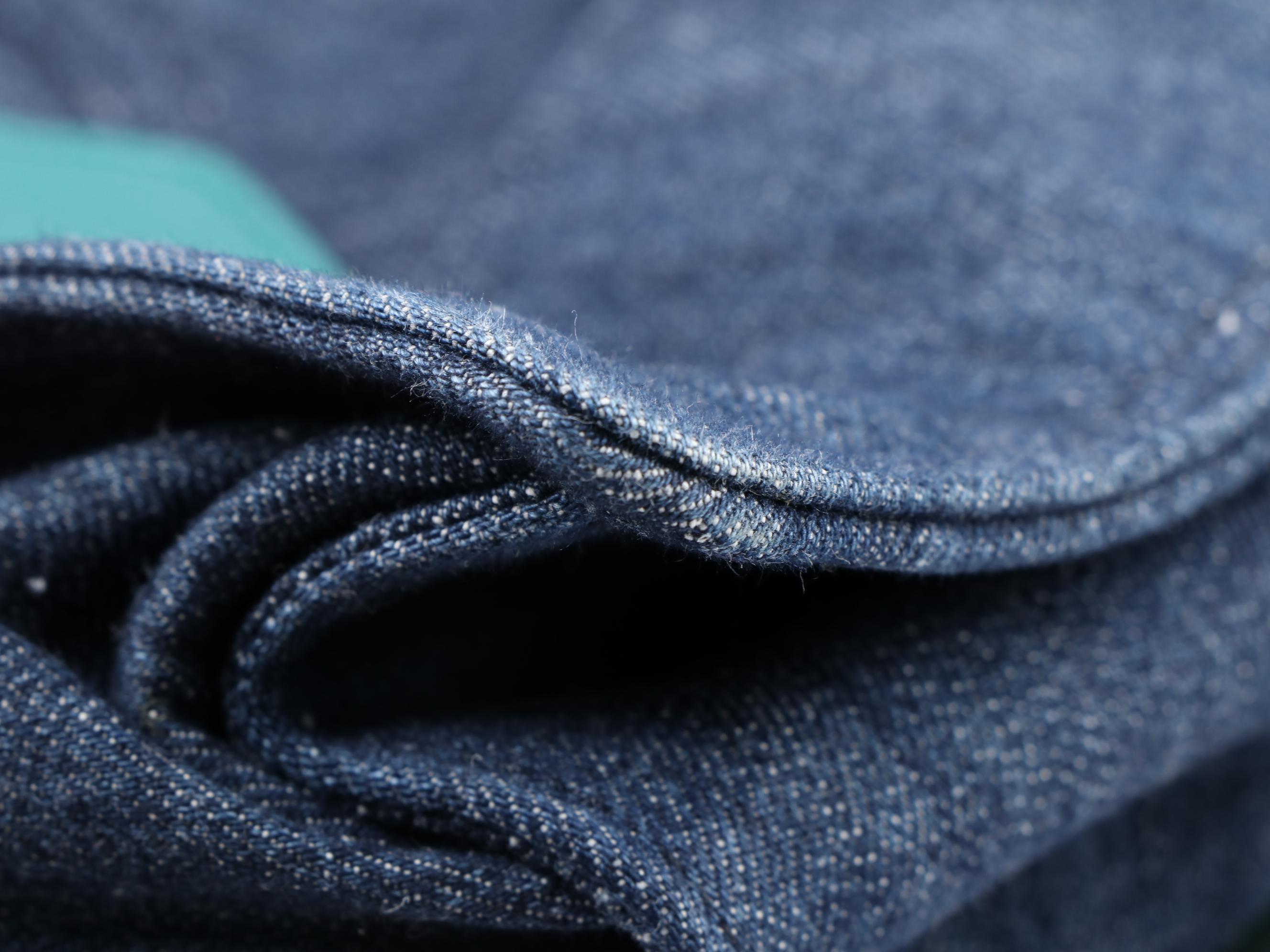 Prada Etiquette Two-Way Denim Tote Bag 1BG122 with Pavone Glace Leather Trim