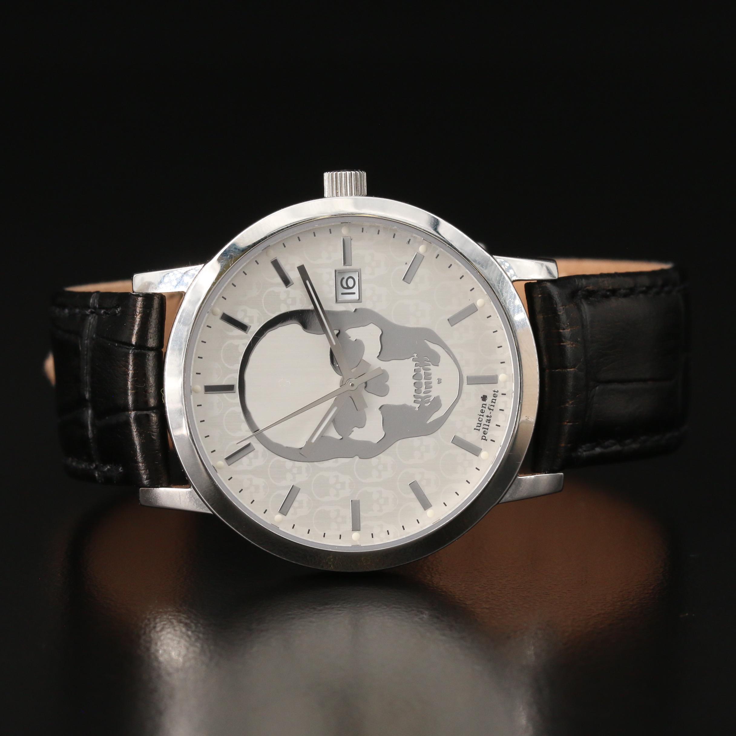 Lucien "Pallat-Finet" Stainless Steel Skull Watch