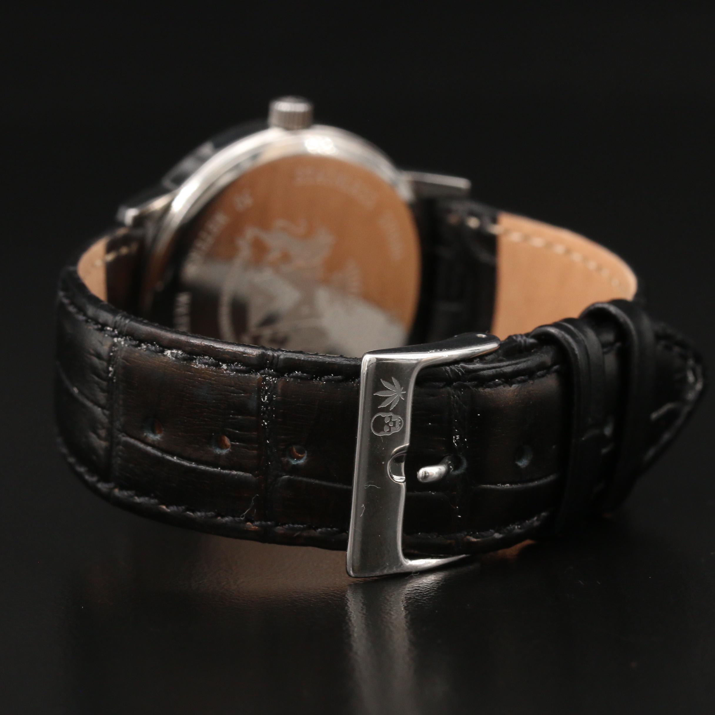 Lucien "Pallat-Finet" Stainless Steel Skull Watch