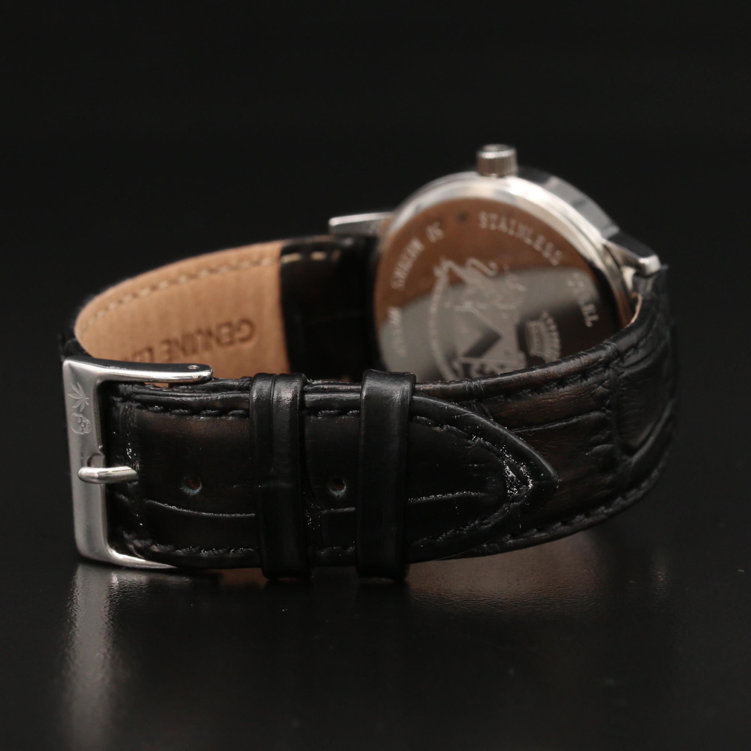 Lucien "Pallat-Finet" Stainless Steel Skull Watch