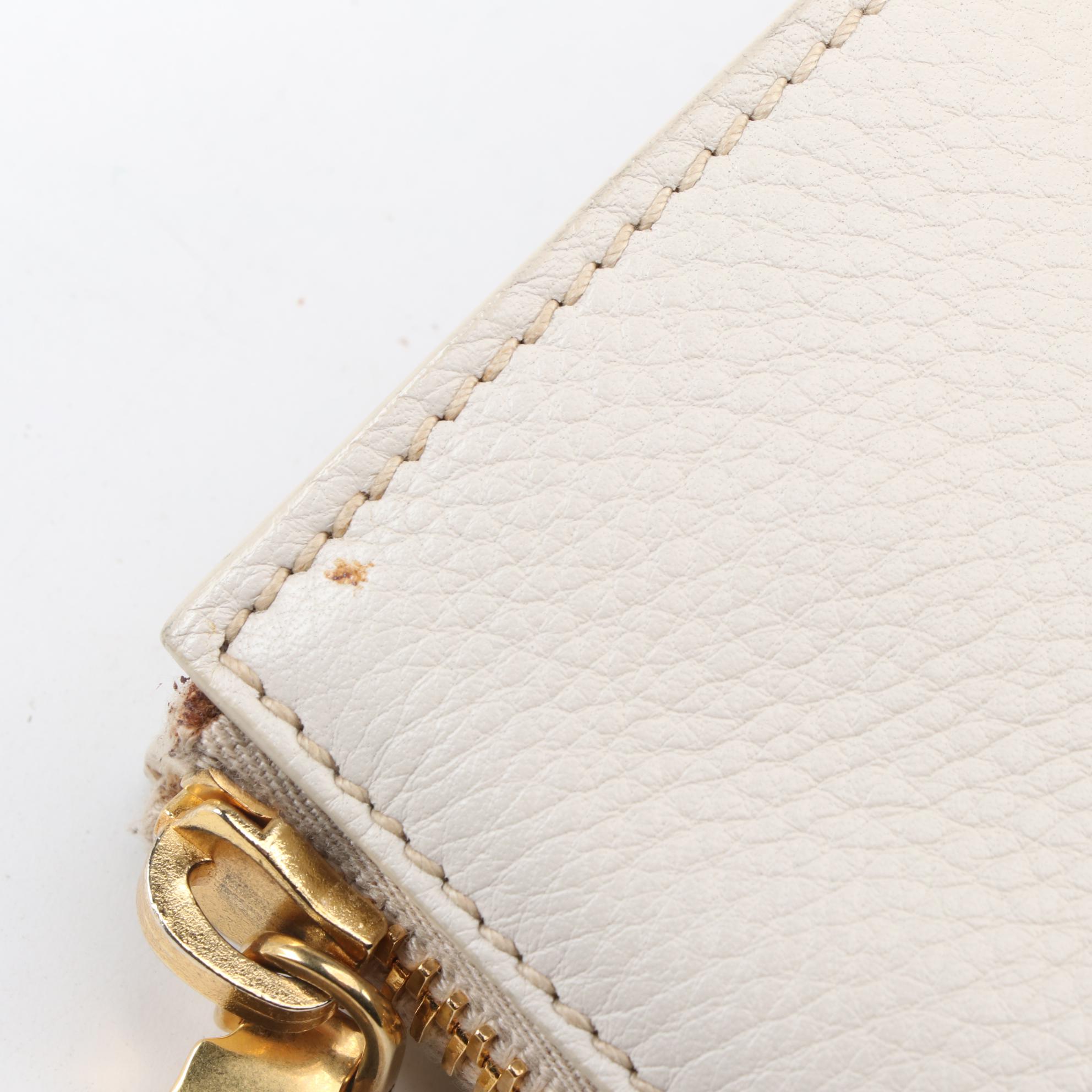 Prada Convertible Shopping Tote in Ivory Vitello Daino Leather