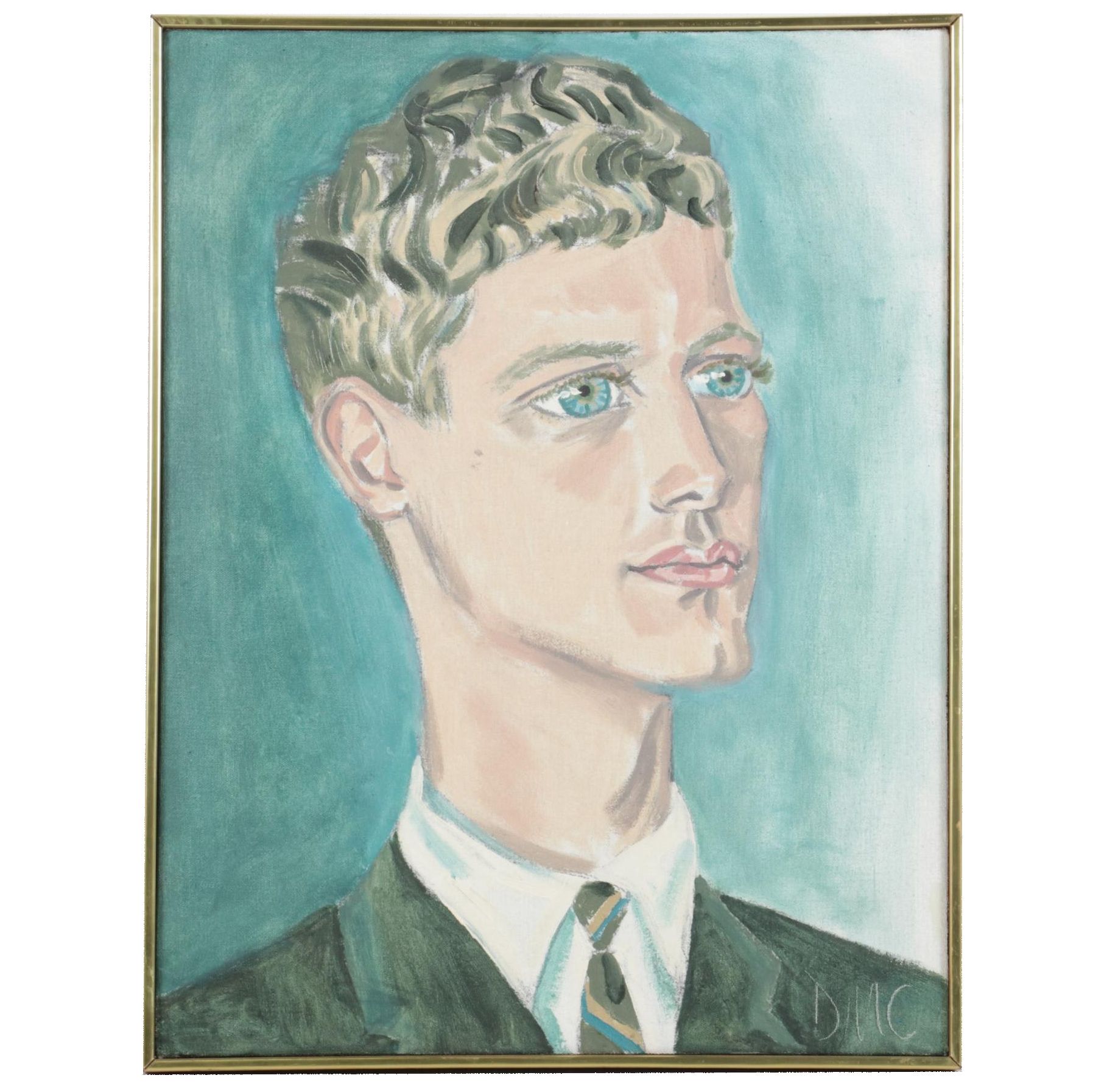 David Marshall Campbell Portrait Oil Painting "Hugh," 1964