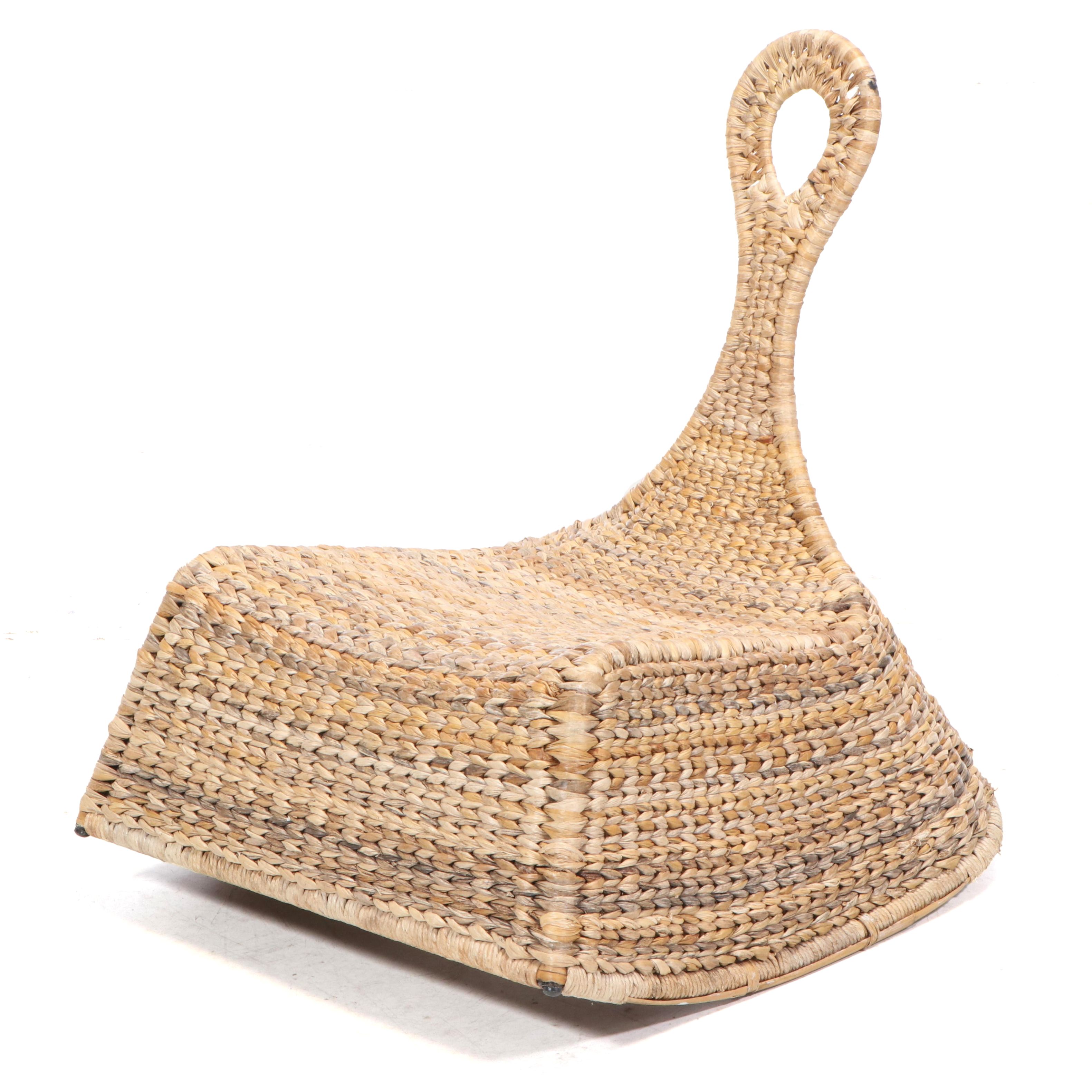 Maria Vinka for IKEA "PS GULLHOLMEN" Woven Banana Leaf and Steel Rocker