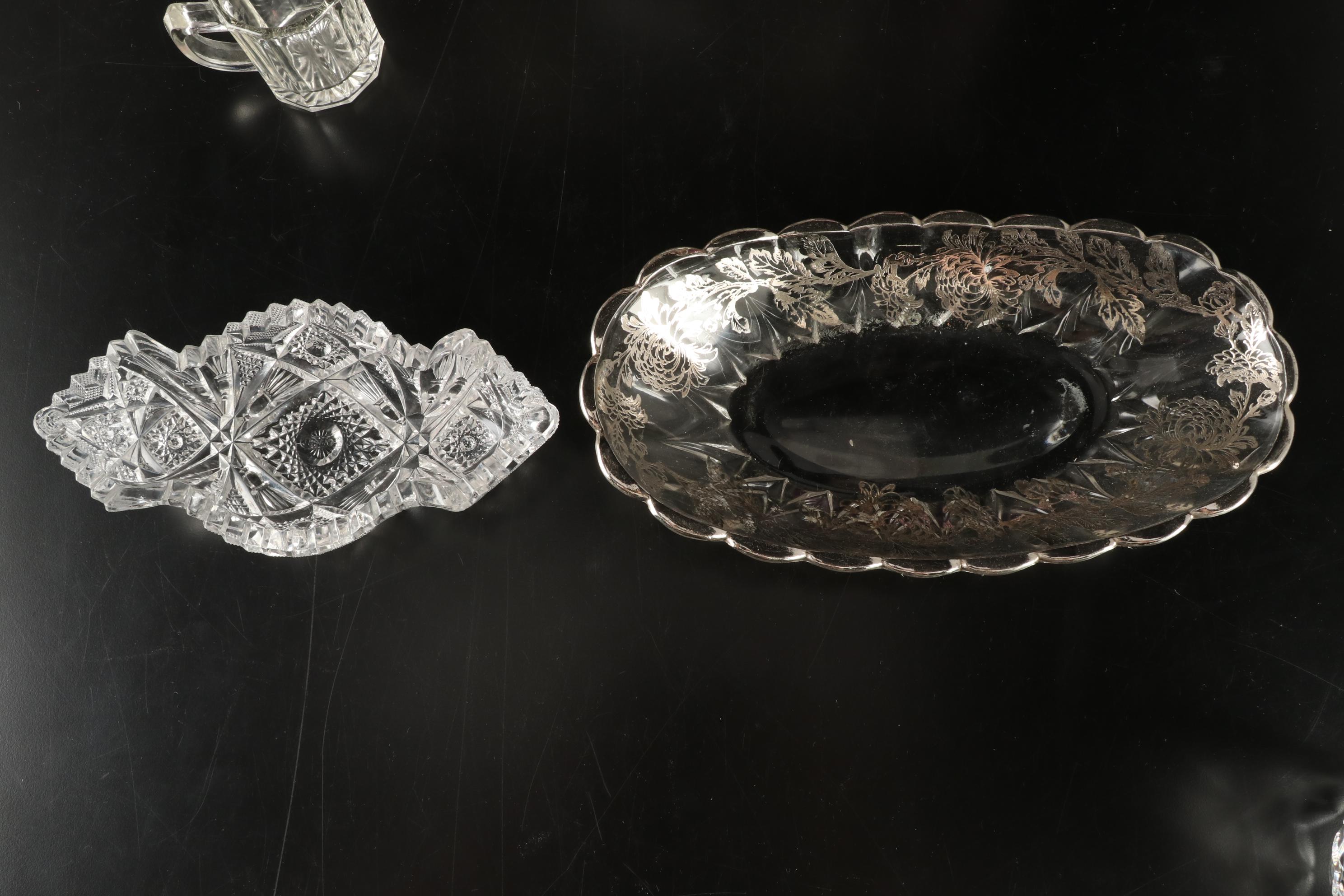 Galway Crystal Cream and Sugar, and Other Tableware, Mid to Late 20th Century