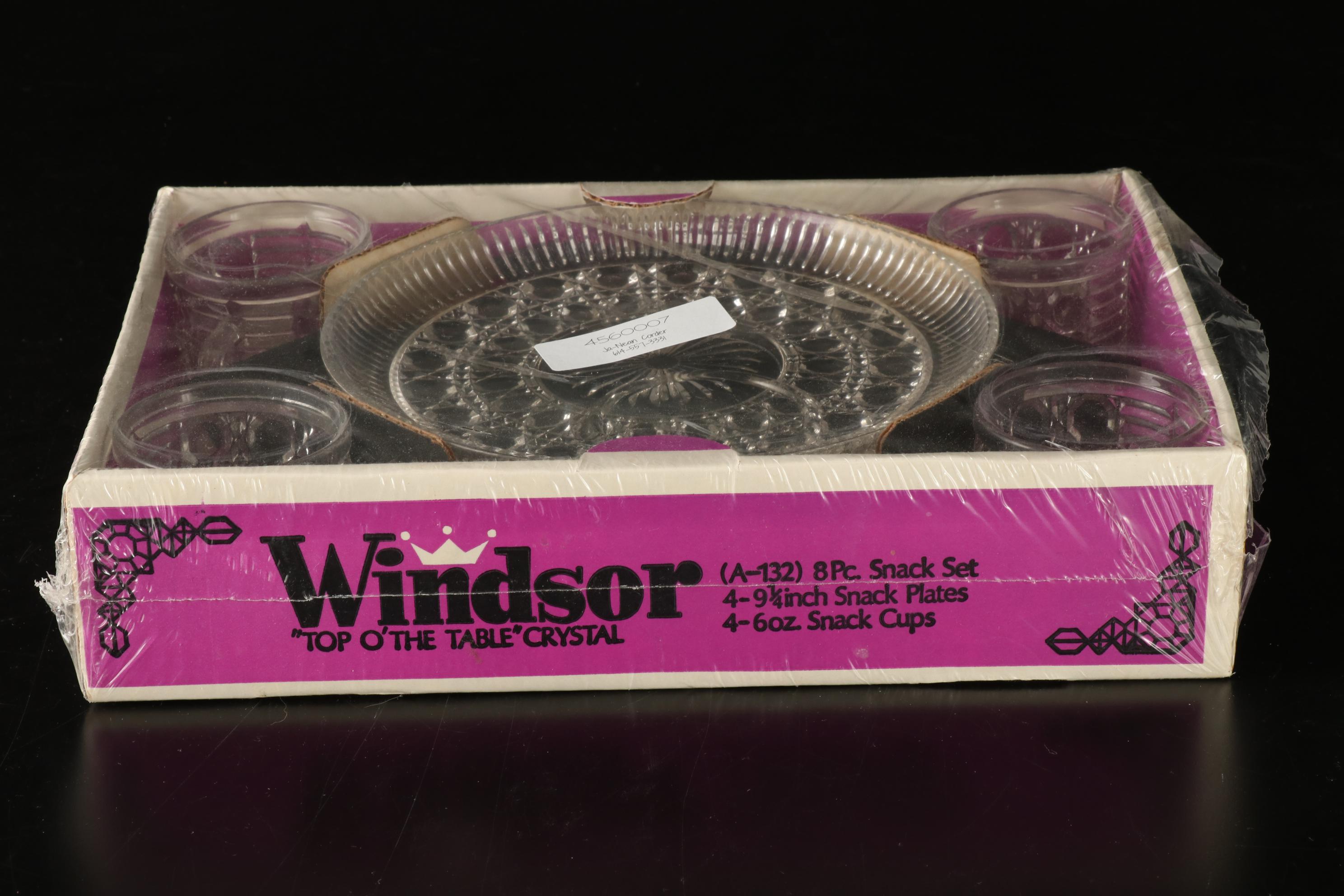 Galway Crystal Cream and Sugar, and Other Tableware, Mid to Late 20th Century