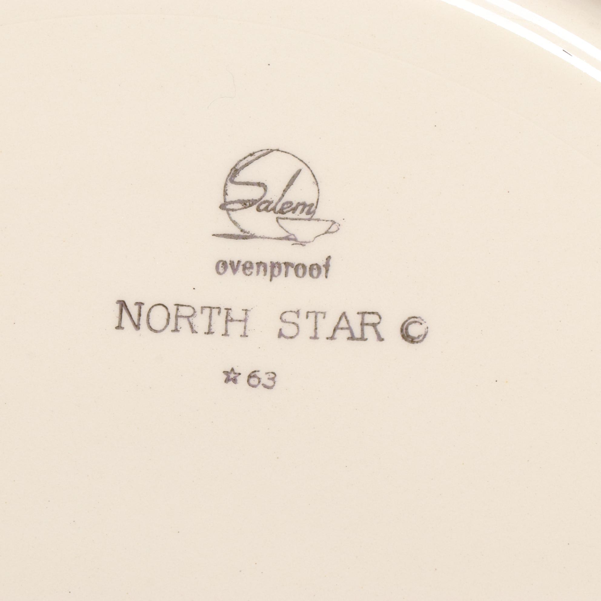 Salem "North Star" Ceramic Dinnerware and Table Accessories, Mid-20th Century