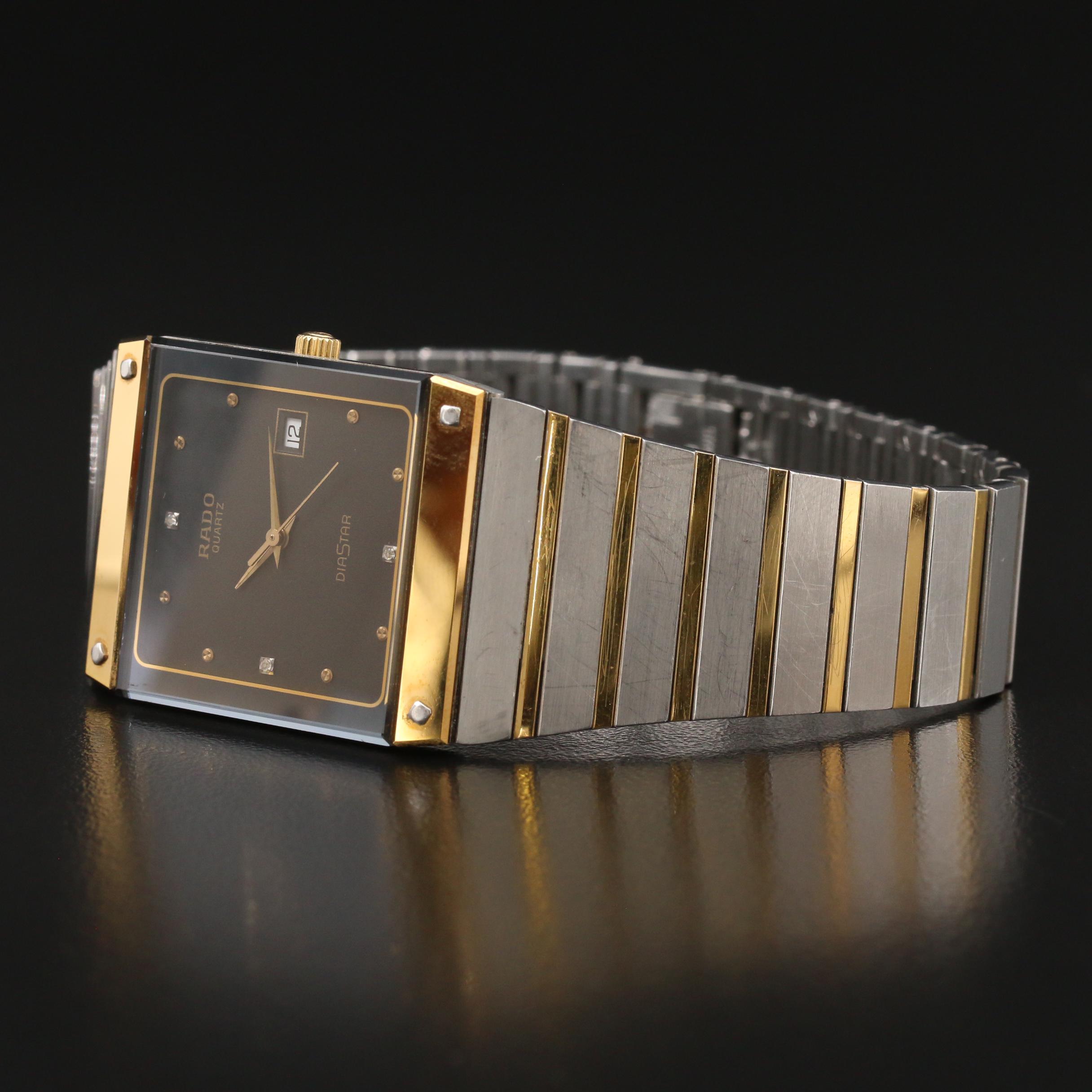 Rado "Diastar" Two-Tone Stainless Steel Quartz Watch