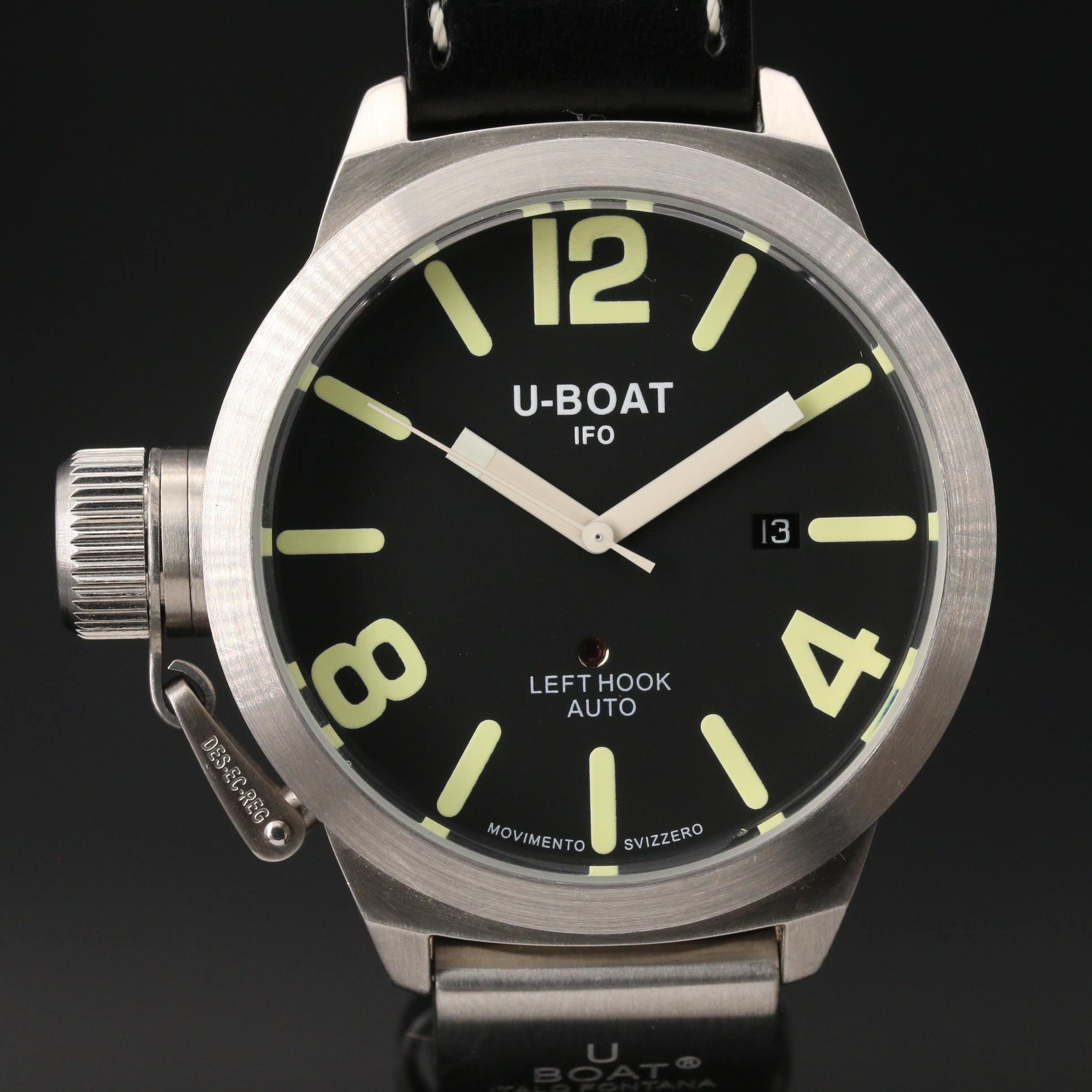 U-Boat IFO Left Hook Stainless Steel Automatic Watch