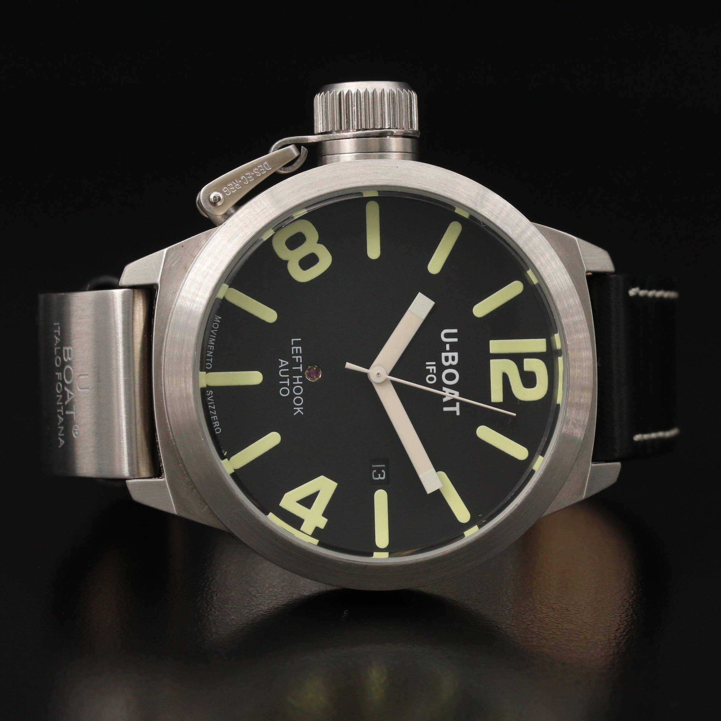 U-Boat IFO Left Hook Stainless Steel Automatic Watch