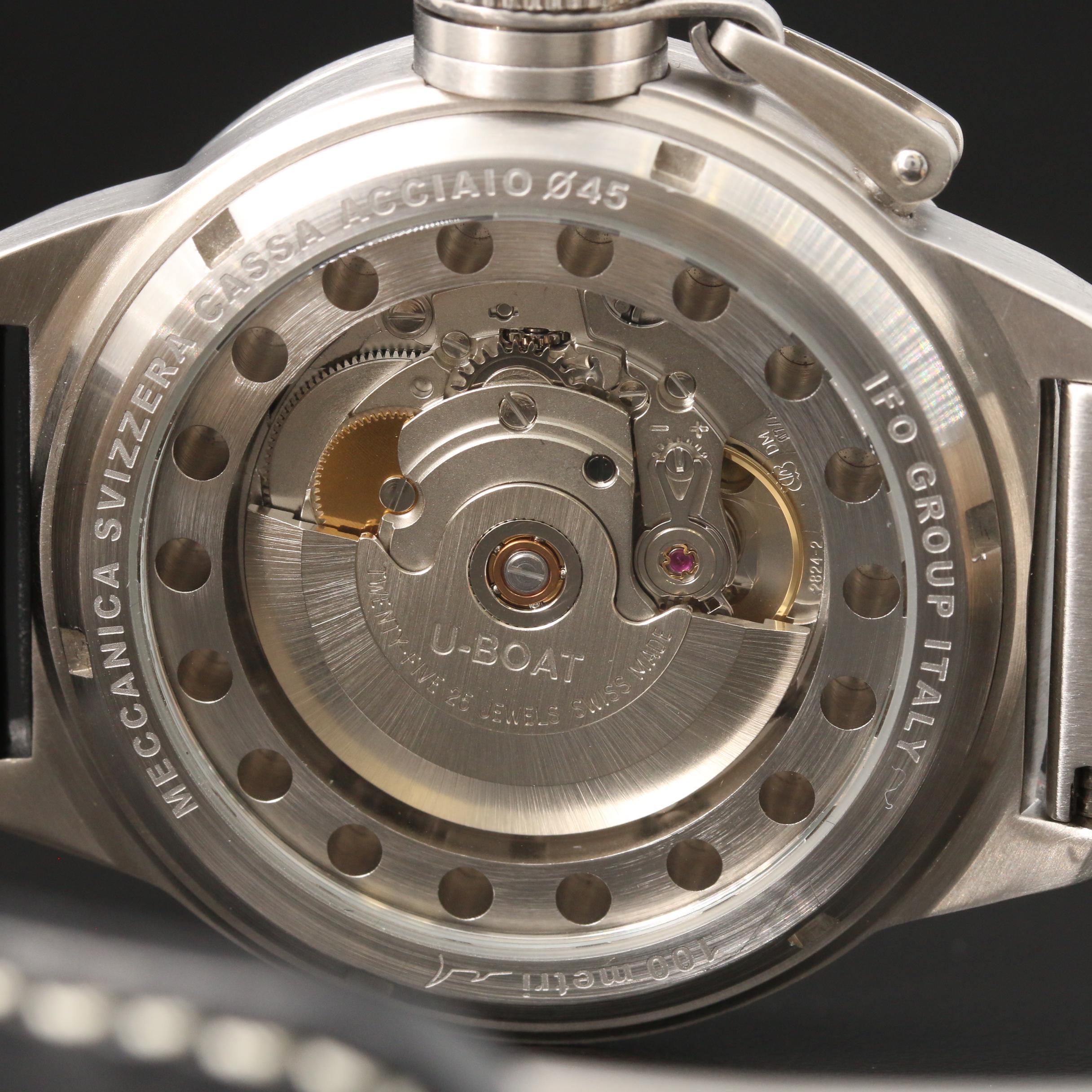 U-Boat IFO Left Hook Stainless Steel Automatic Watch