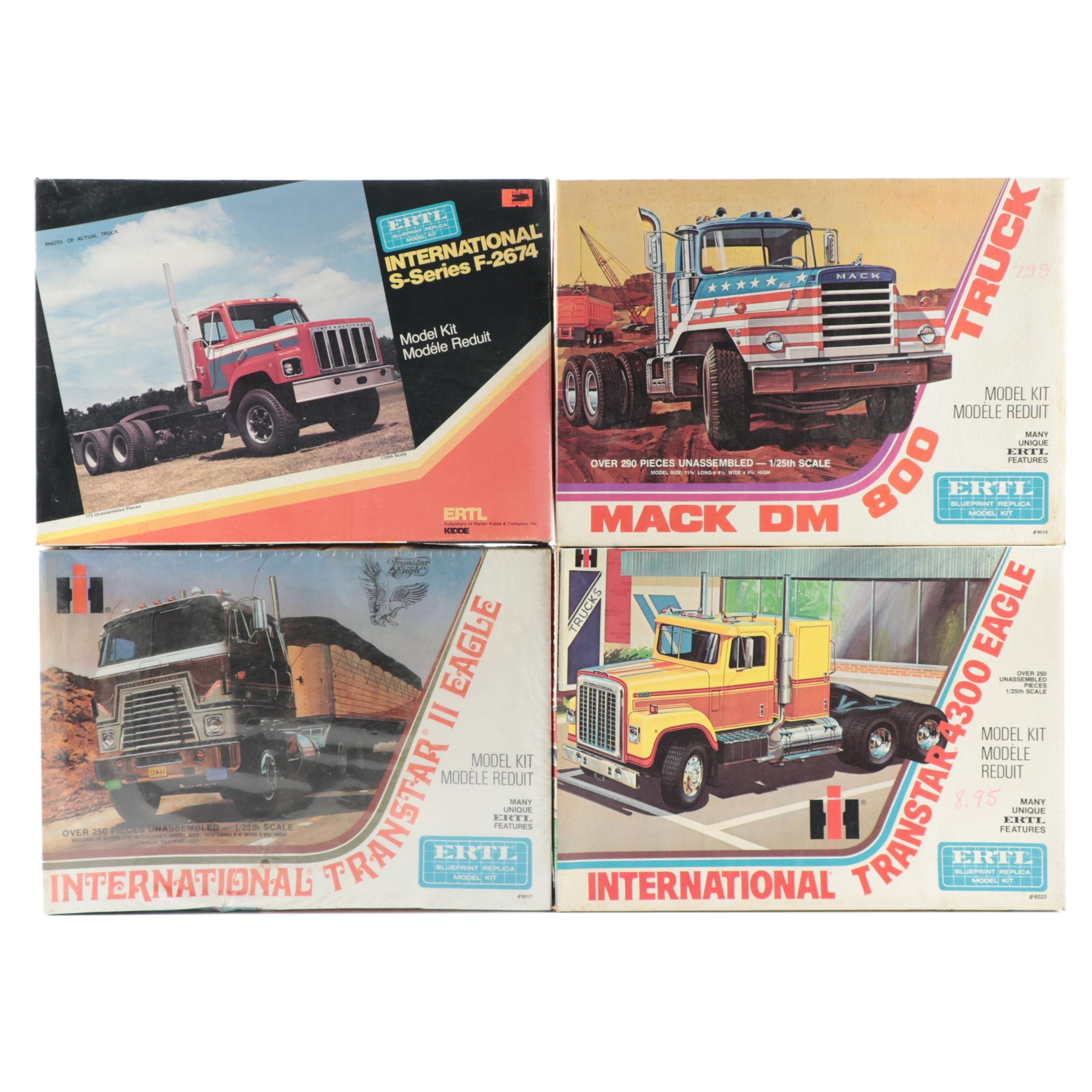 Ertl Mack DM 800 and International Truck Model Kits