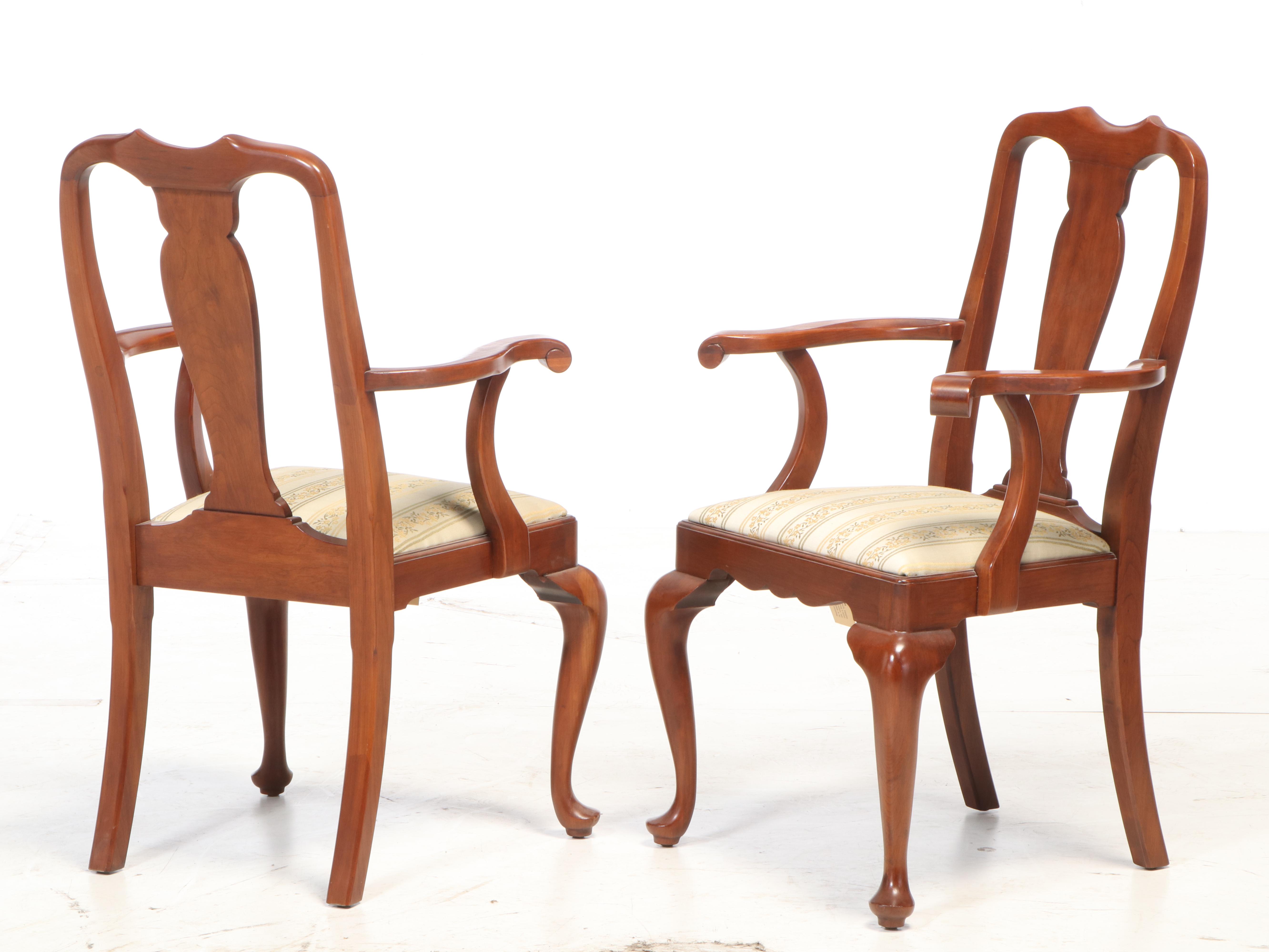 Henkel-Harris "Virginia Galleries" Queen Anne Style Black Cherry Dining Set