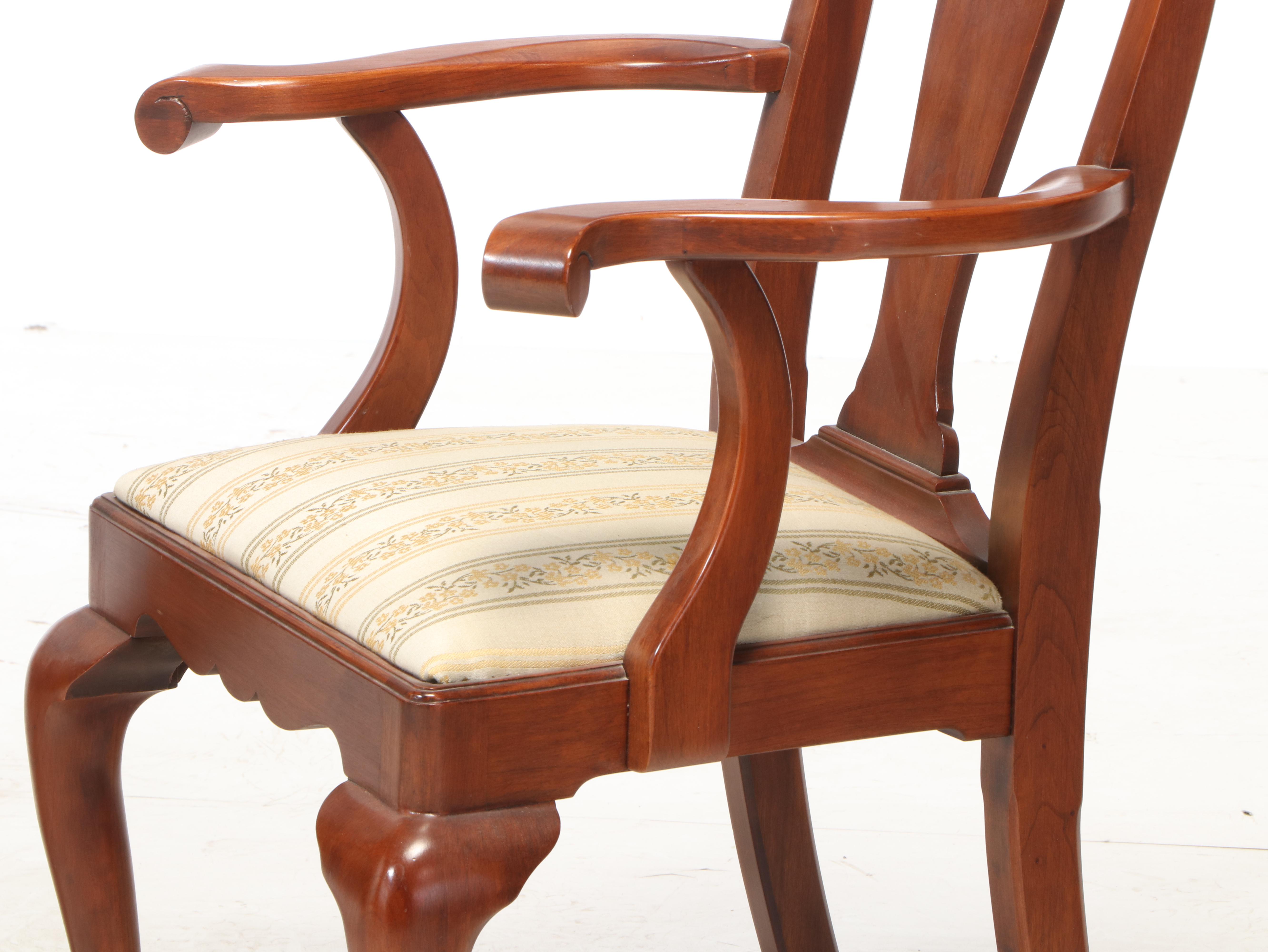 Henkel-Harris "Virginia Galleries" Queen Anne Style Black Cherry Dining Set