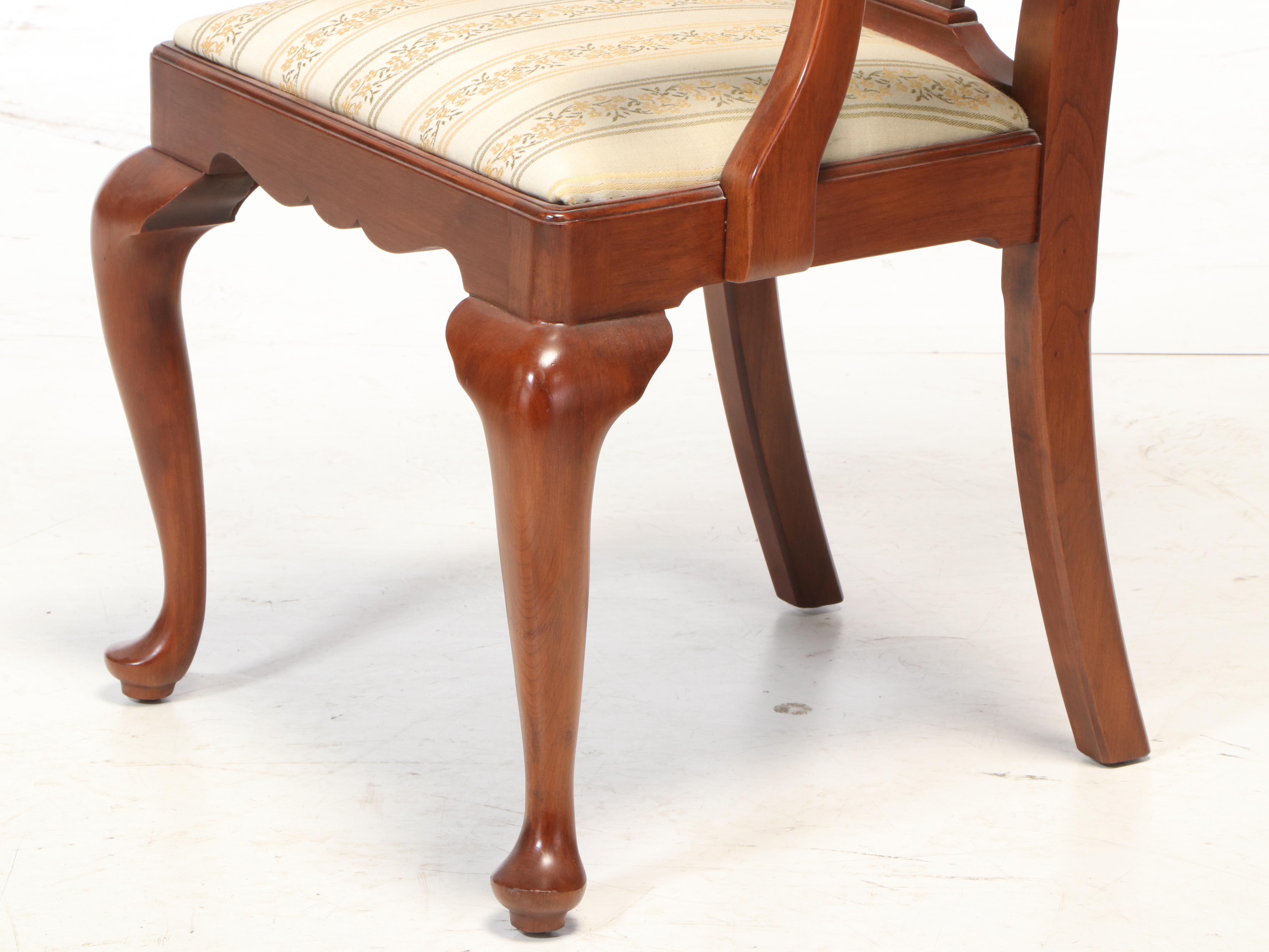 Henkel-Harris "Virginia Galleries" Queen Anne Style Black Cherry Dining Set