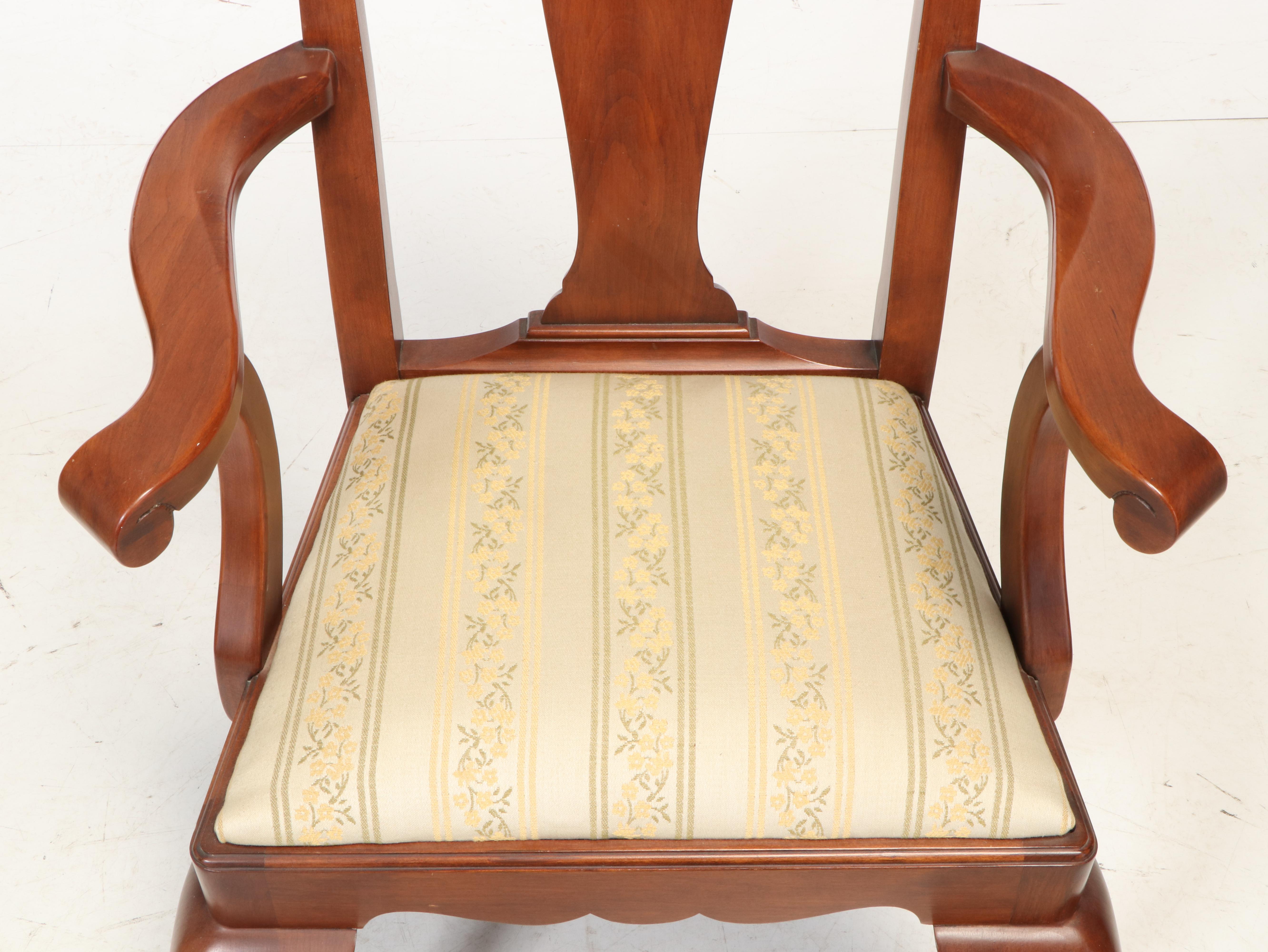 Henkel-Harris "Virginia Galleries" Queen Anne Style Black Cherry Dining Set