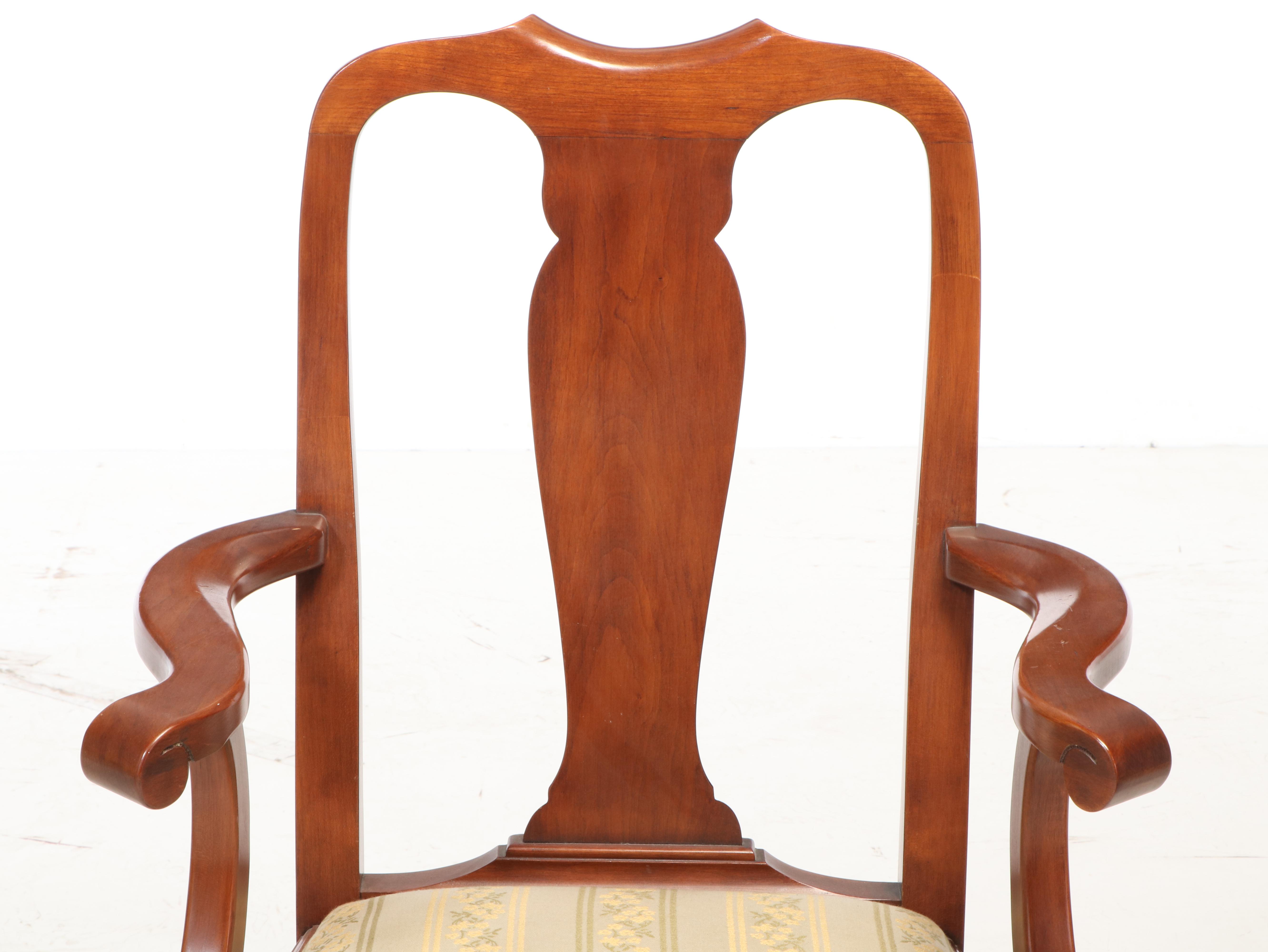 Henkel-Harris "Virginia Galleries" Queen Anne Style Black Cherry Dining Set