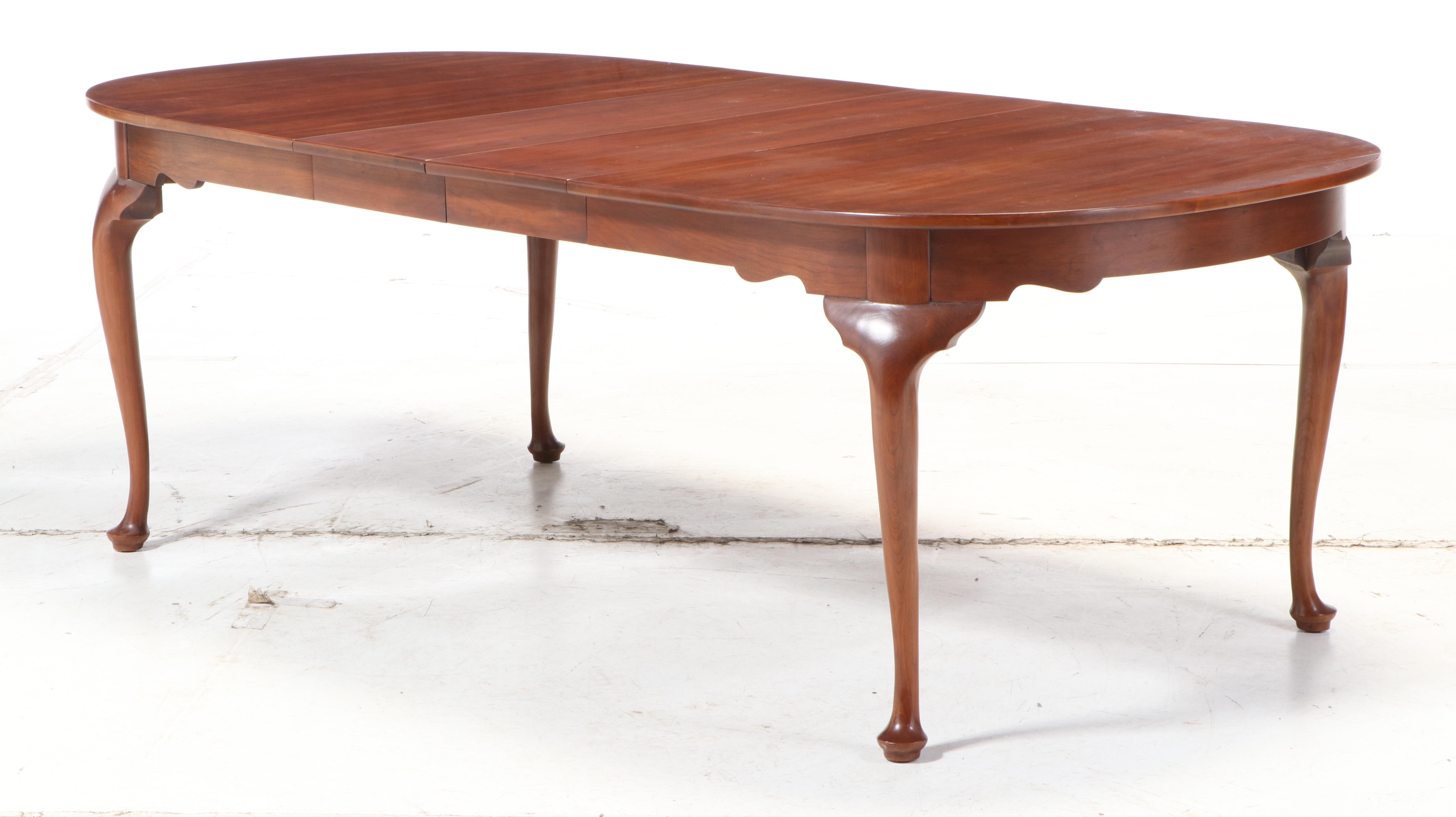 Henkel-Harris "Virginia Galleries" Queen Anne Style Black Cherry Dining Set