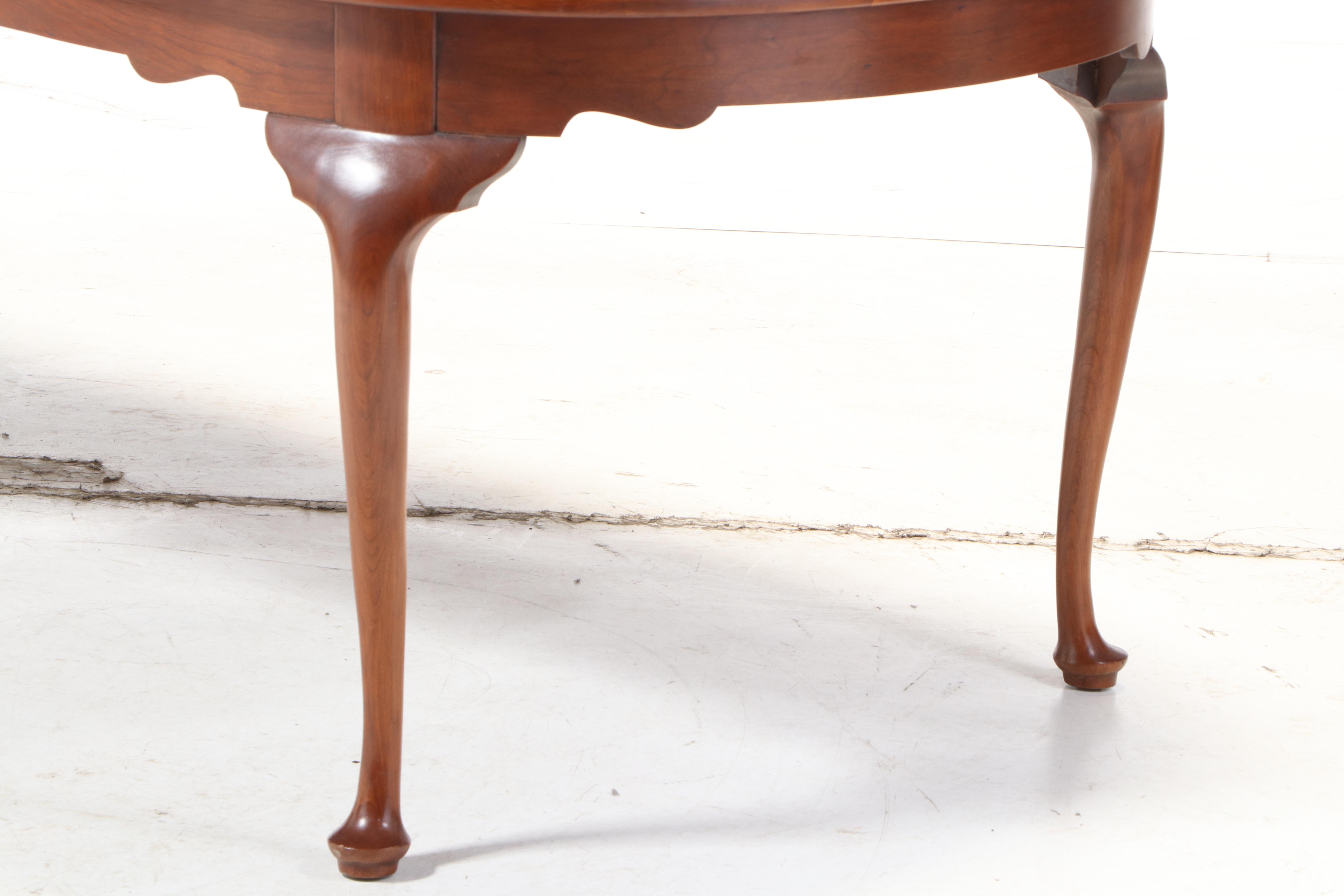 Henkel-Harris "Virginia Galleries" Queen Anne Style Black Cherry Dining Set