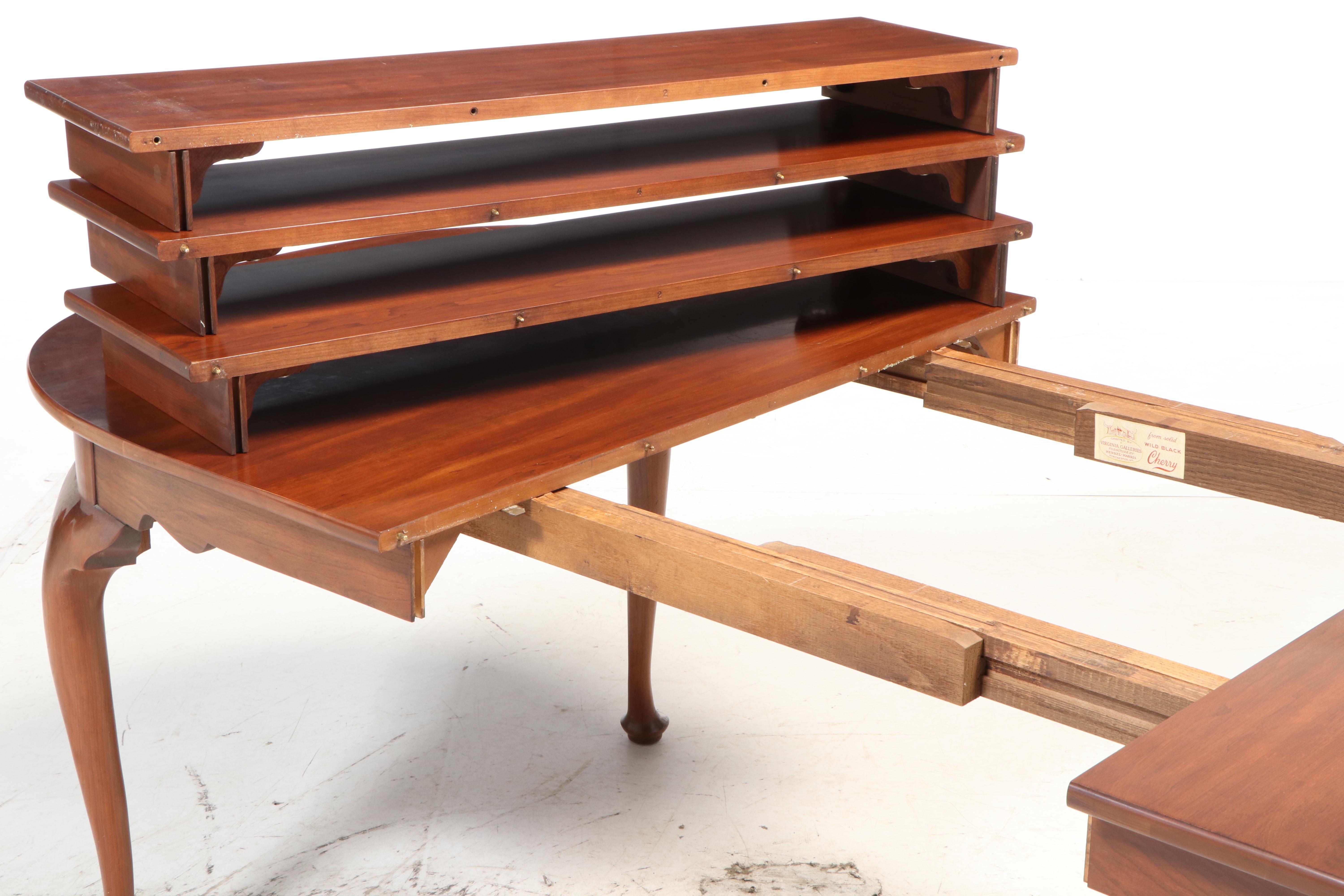 Henkel-Harris "Virginia Galleries" Queen Anne Style Black Cherry Dining Set