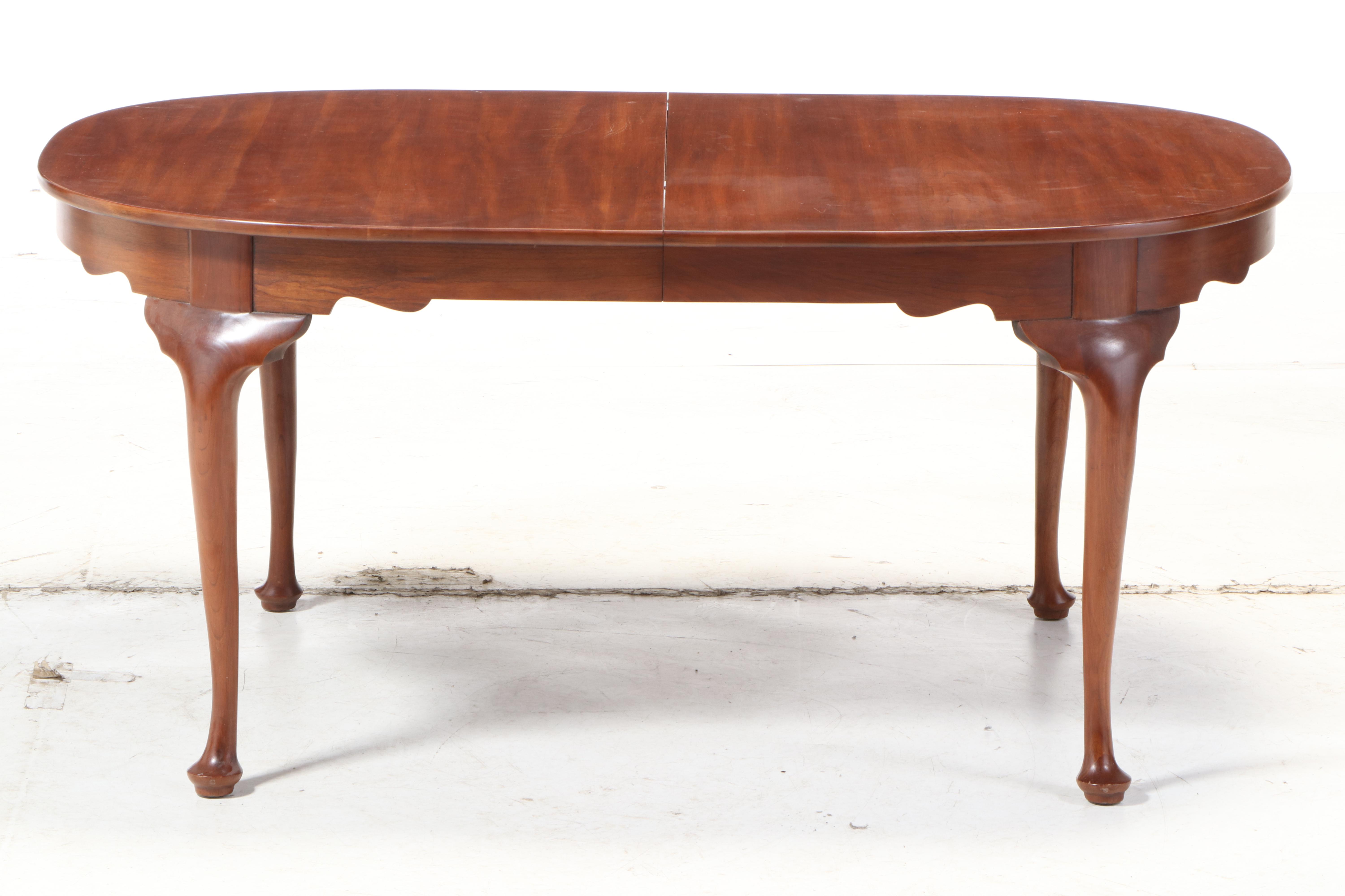 Henkel-Harris "Virginia Galleries" Queen Anne Style Black Cherry Dining Set