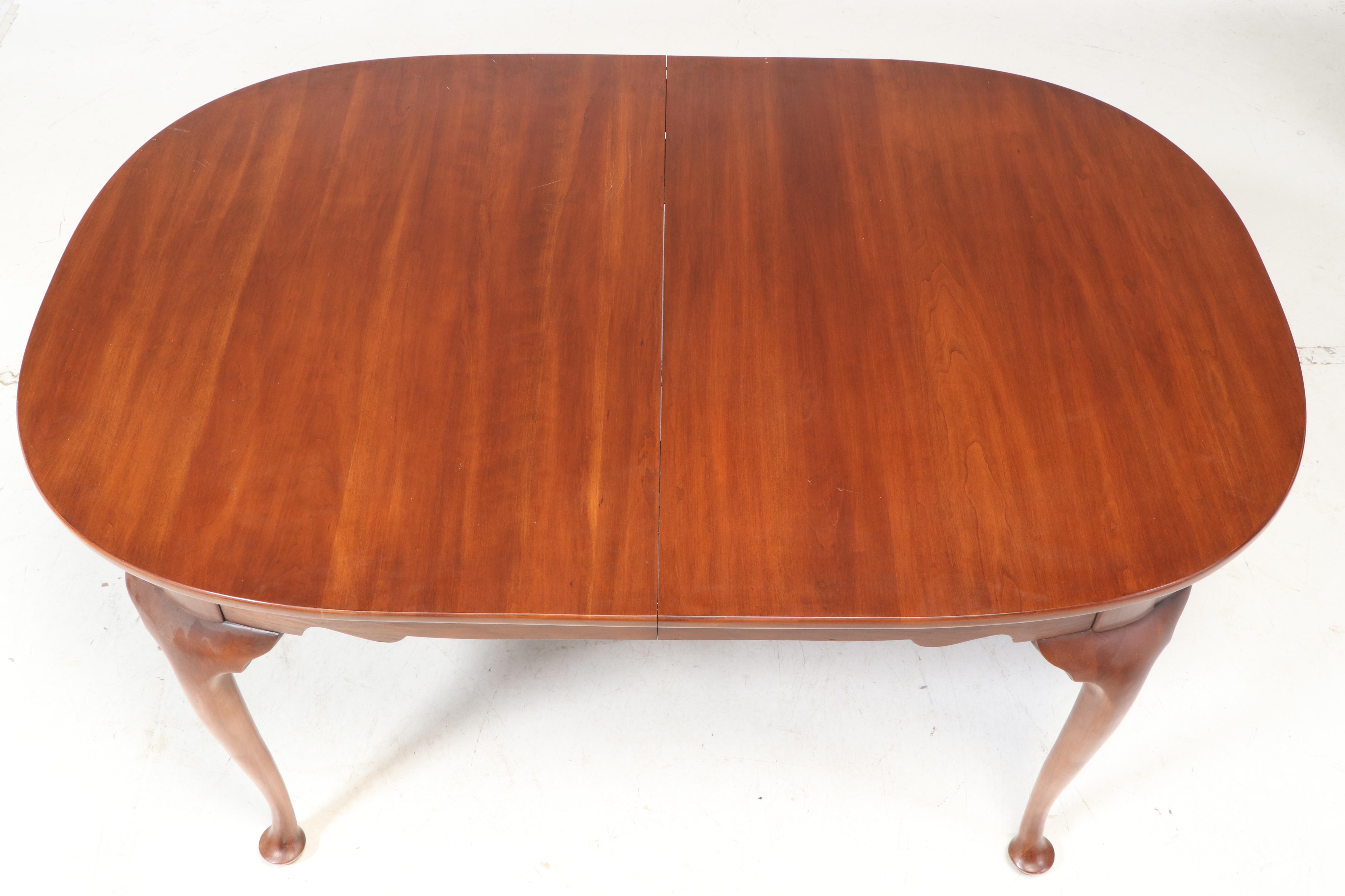 Henkel-Harris "Virginia Galleries" Queen Anne Style Black Cherry Dining Set