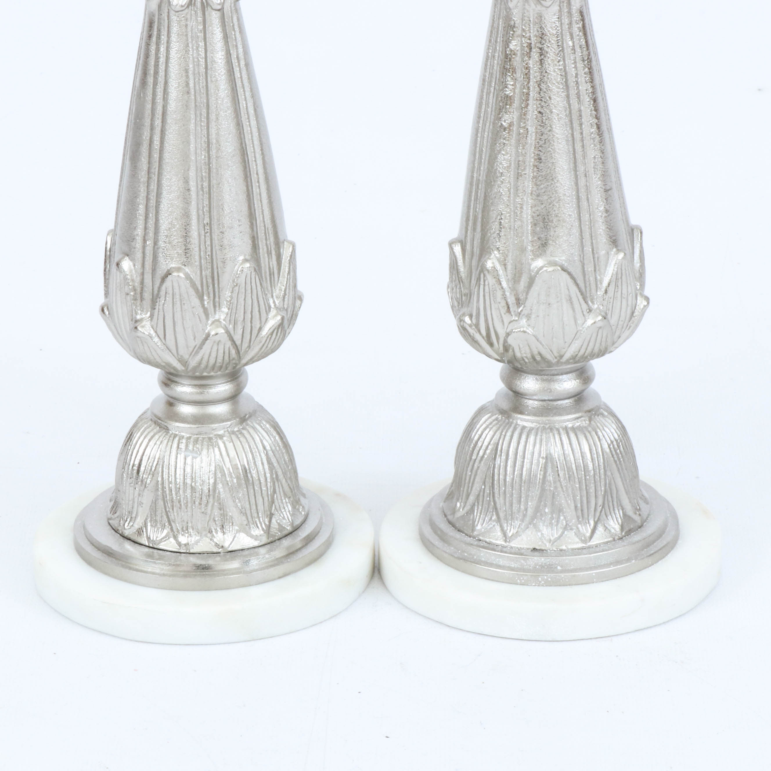 Burmese Thai Handmade Silver Plate Repousse Bowl and Michael Aram Candleholders